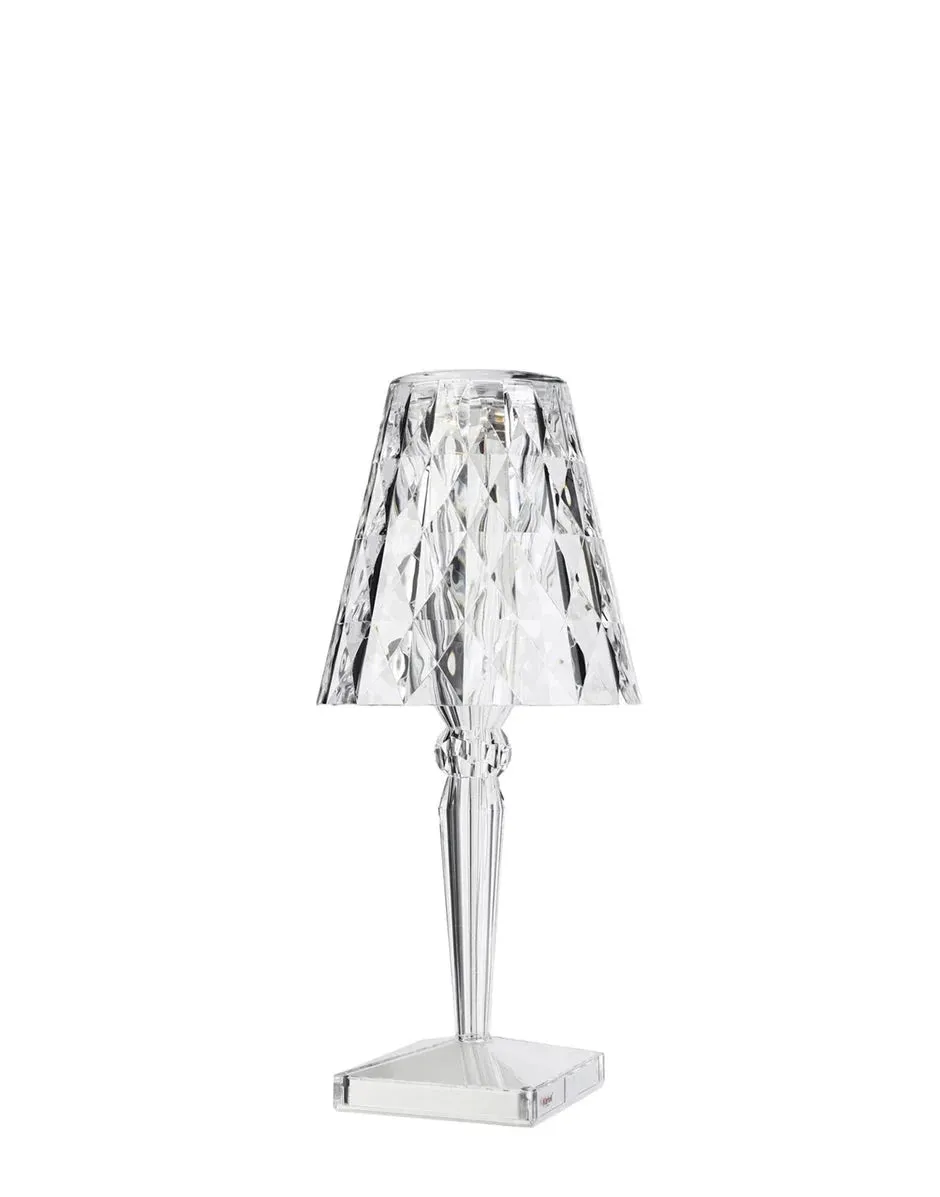 Kartell Big Battery Table Lamp Plug Version, Crystal