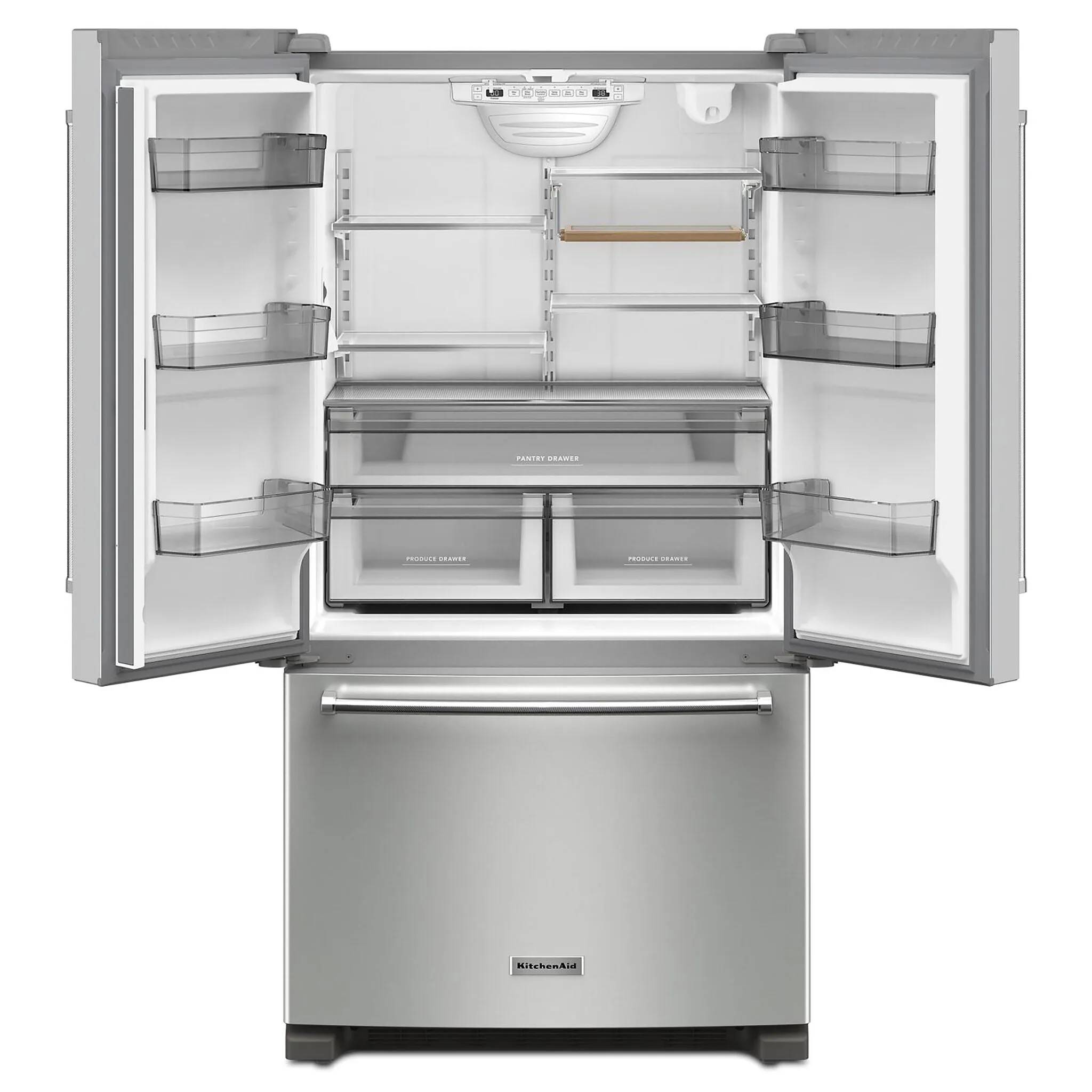 KitchenAid Fingerprint Resistant Stainless Steel Counter-Depth French Door Refrigerator (20 Cu.Ft) - KRFC136RPS