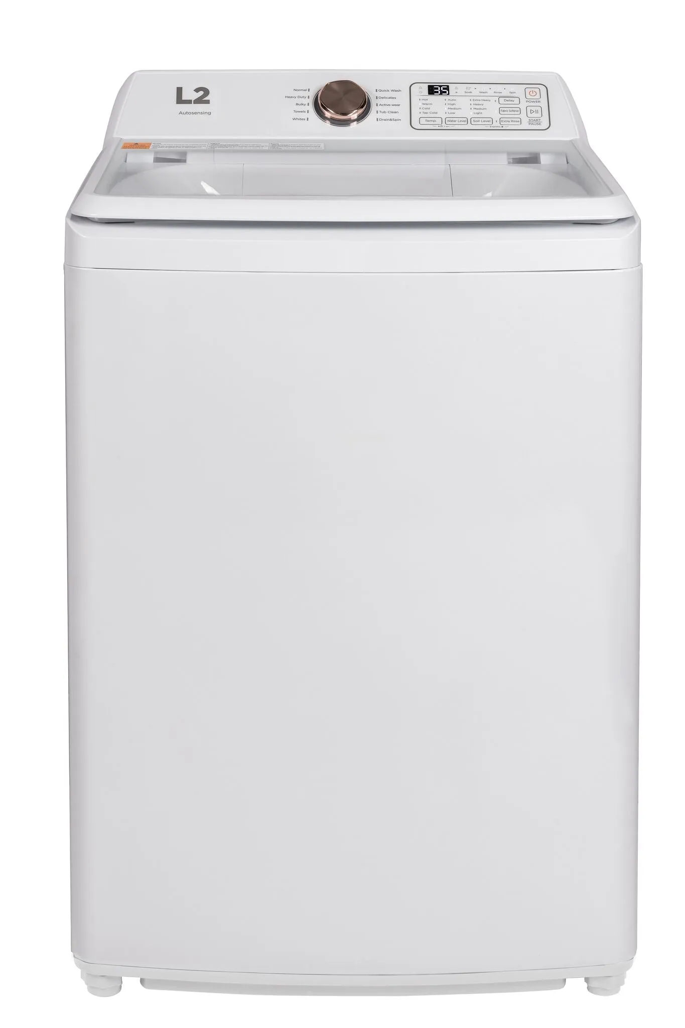 L2 White Top-Load Washer (4.7 Cu.Ft.) and Electric Dryer (7 Cu.Ft.) - LT47A3AWW/LE47A3AWW