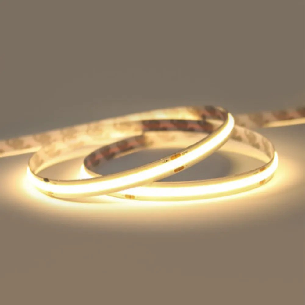 LED COB Strip Light, Seamless, 24v, IP20, 8mm Wide, 5MT 3K (Warm White)