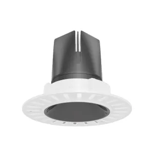 LED Downlight Trimless 15w 3K Non-Dimmable 115xH88mm Cutout:75mm 36D Beam Black IP20