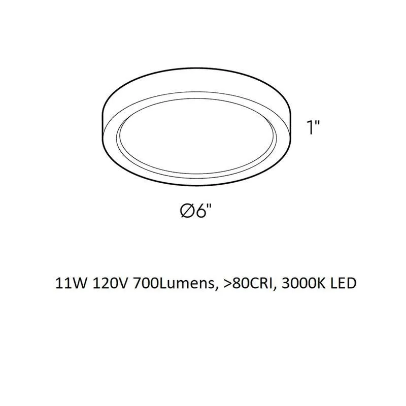 LED Round Outdoor Flush Mount