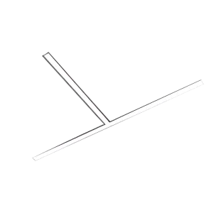 Linear Luminaire Slim25 Recessed T-Shaped Splicing 16w 3K Black Size:525x275x23mm