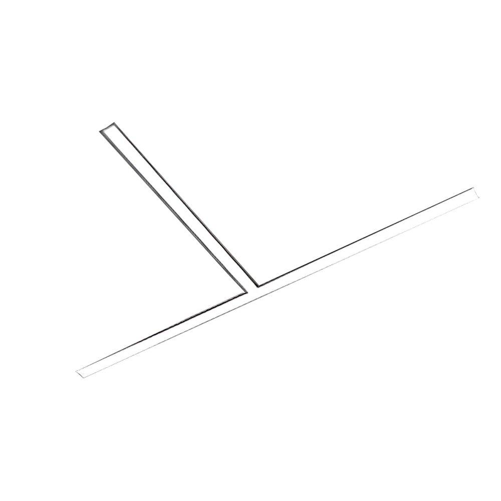 Linear Luminaire Slim25 Recessed T-Shaped Splicing 16w 3K Black Size:525x275x23mm