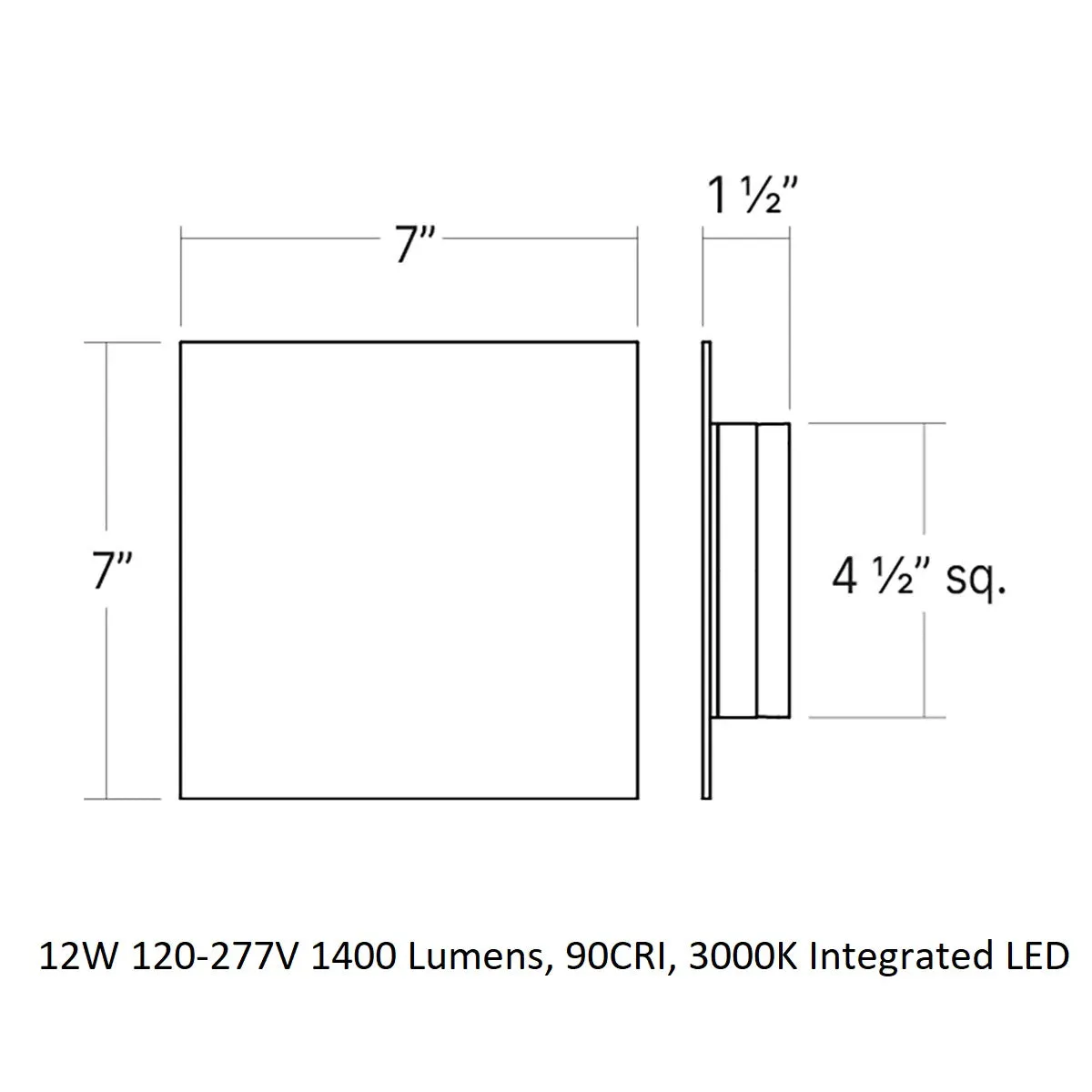 LP Square Outdoor LED Wall Sconce