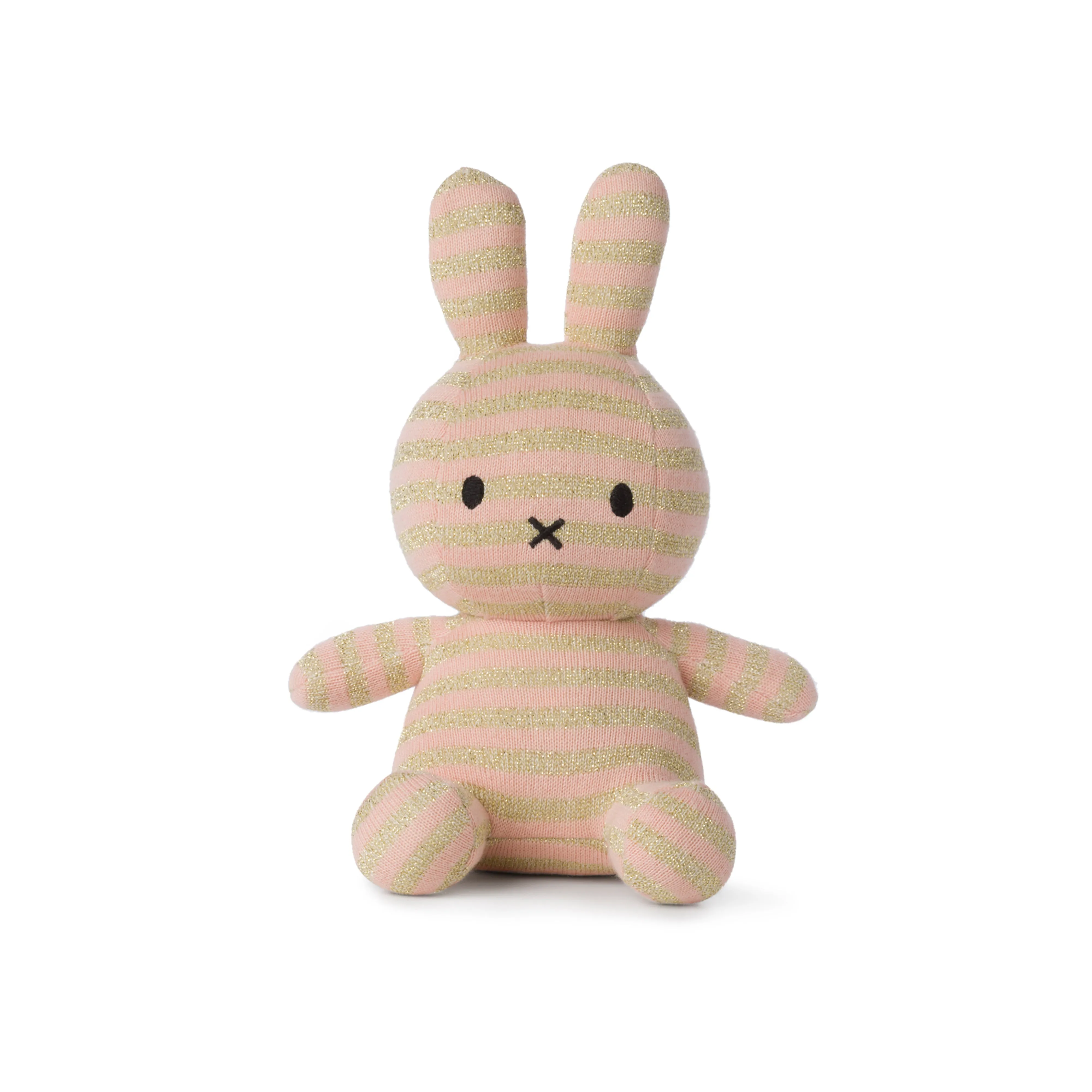Miffy Sitting Organic Cotton Stripe Pink - 23cm