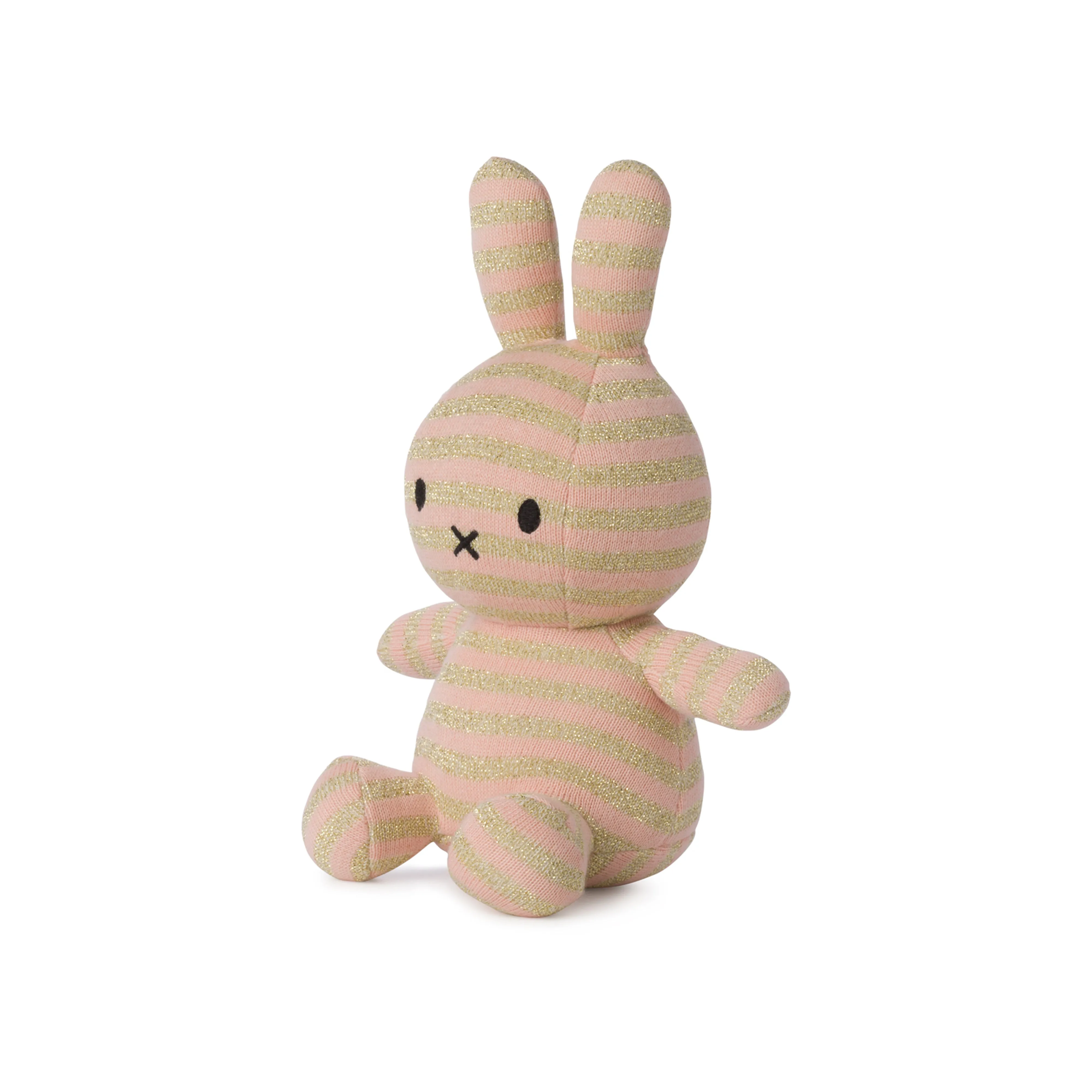 Miffy Sitting Organic Cotton Stripe Pink - 23cm