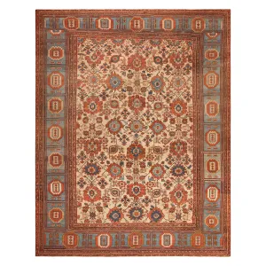 Multicolored Antique Persian Bakshaish Wool Rug - 12' x 15'3"