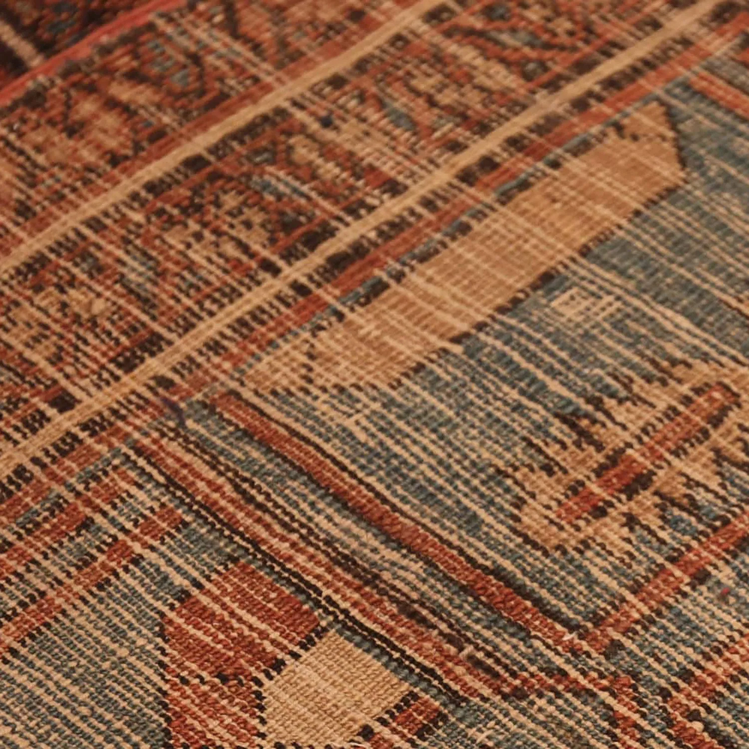 Multicolored Antique Persian Bakshaish Wool Rug - 12' x 15'3"