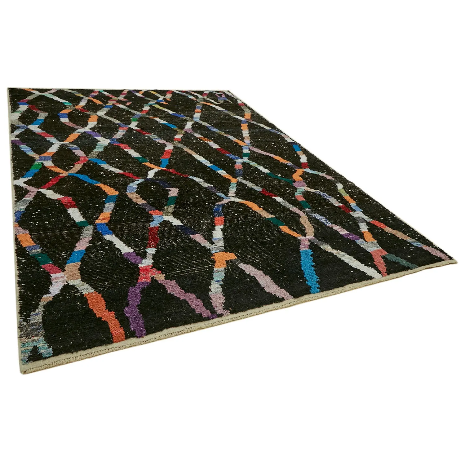 Multicolored Carnaby Contemporary Wool Rug - 8'3" x 10'8"