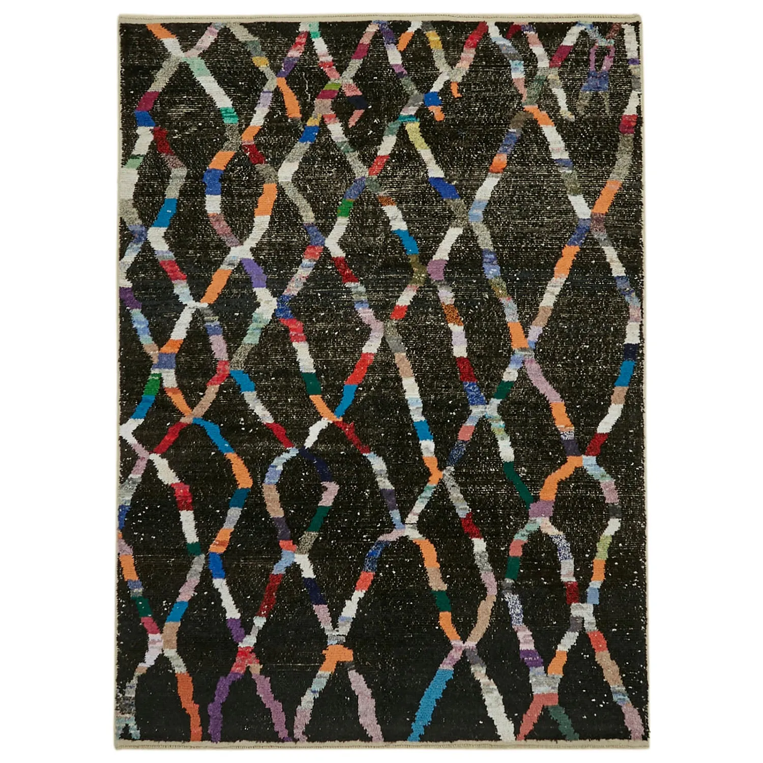 Multicolored Carnaby Contemporary Wool Rug - 8'3" x 10'8"