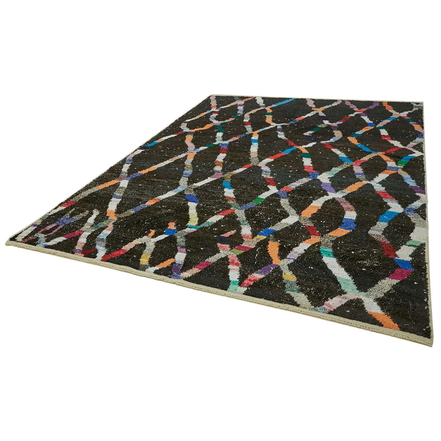 Multicolored Carnaby Contemporary Wool Rug - 8'3" x 10'8"