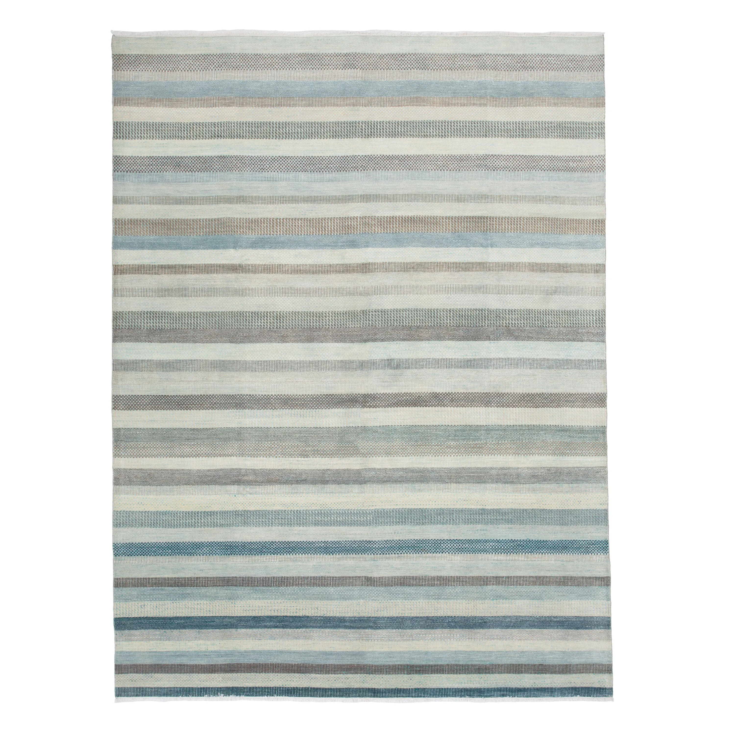 Multicolored Contemporary Indo Savannah Rug - 9'1" x 12'1"