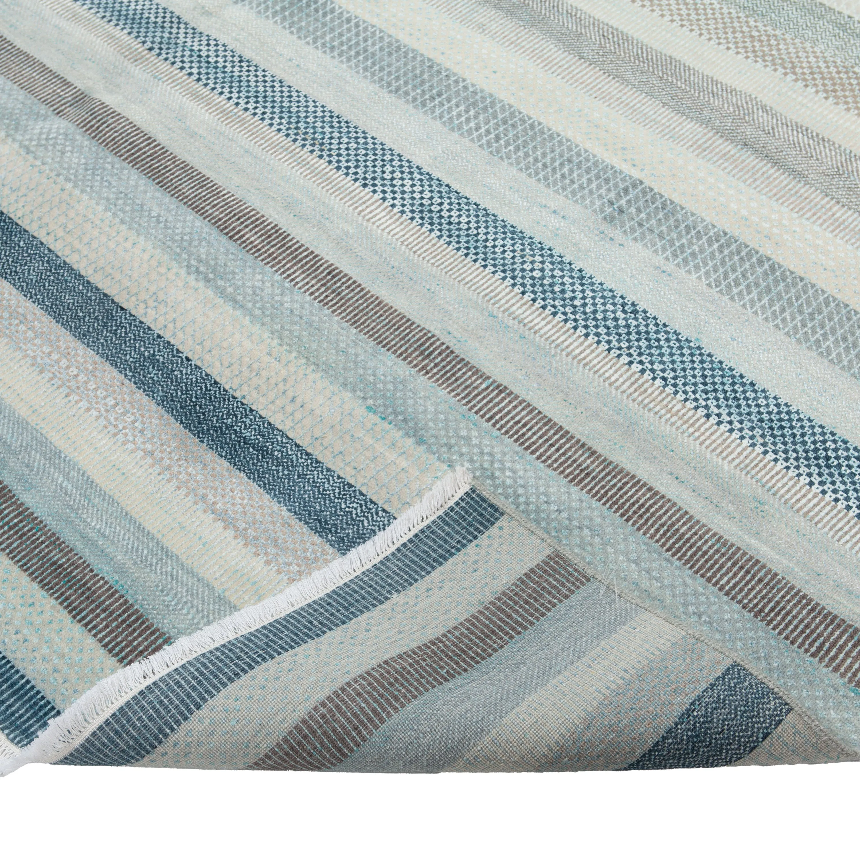 Multicolored Contemporary Indo Savannah Rug - 9'1" x 12'1"