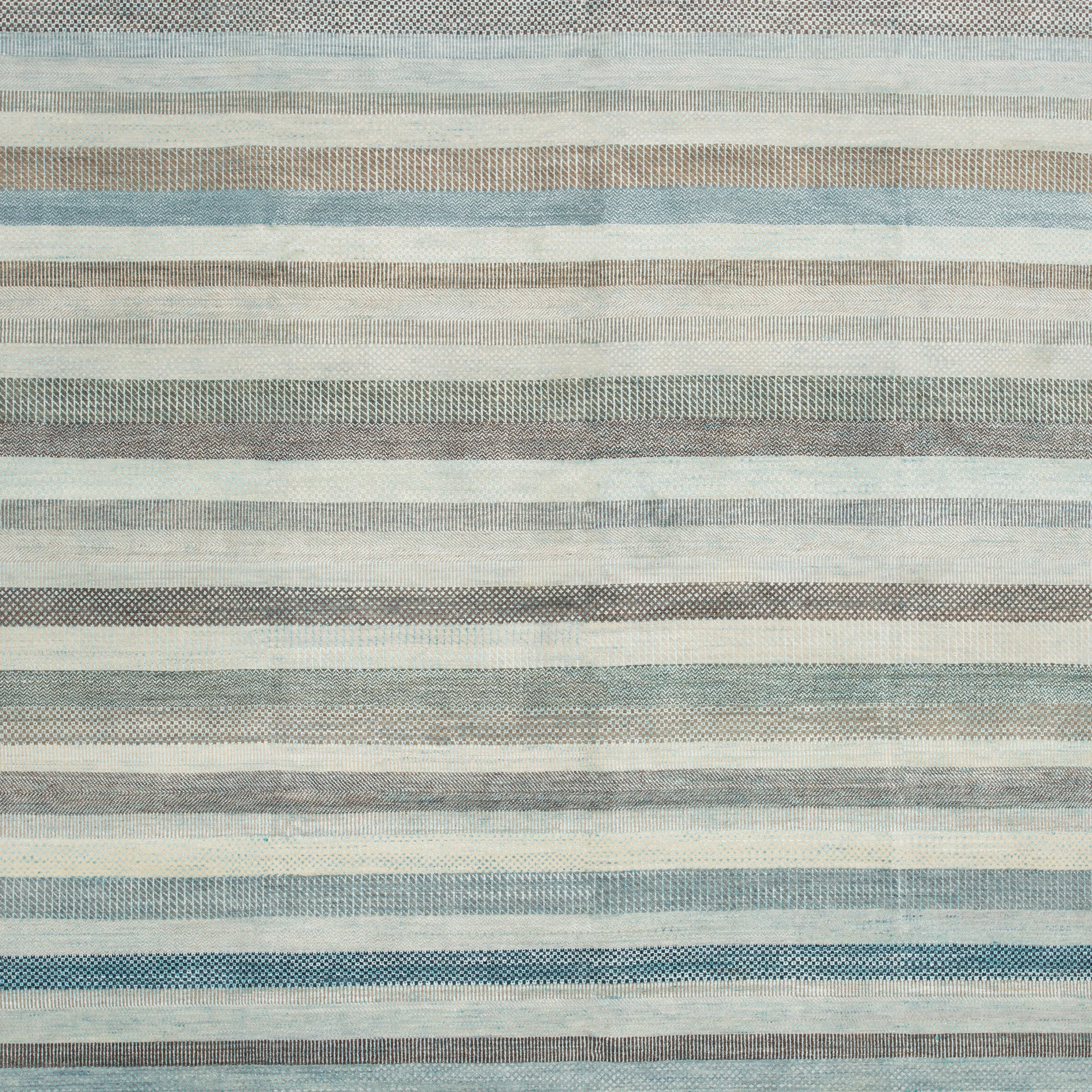 Multicolored Contemporary Indo Savannah Rug - 9'1" x 12'1"