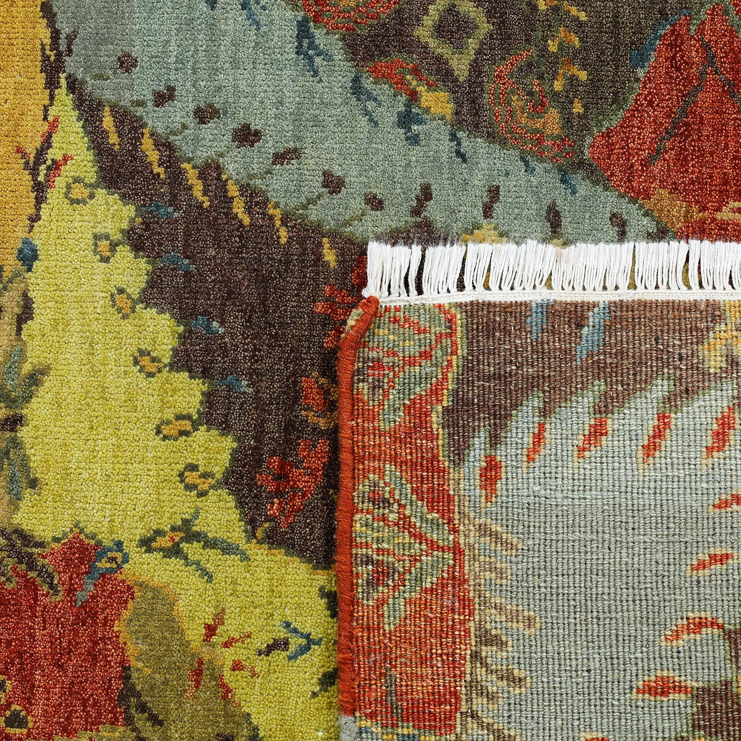 Multicolored Contemporary Wool Rug - 4'11" x 6'11"