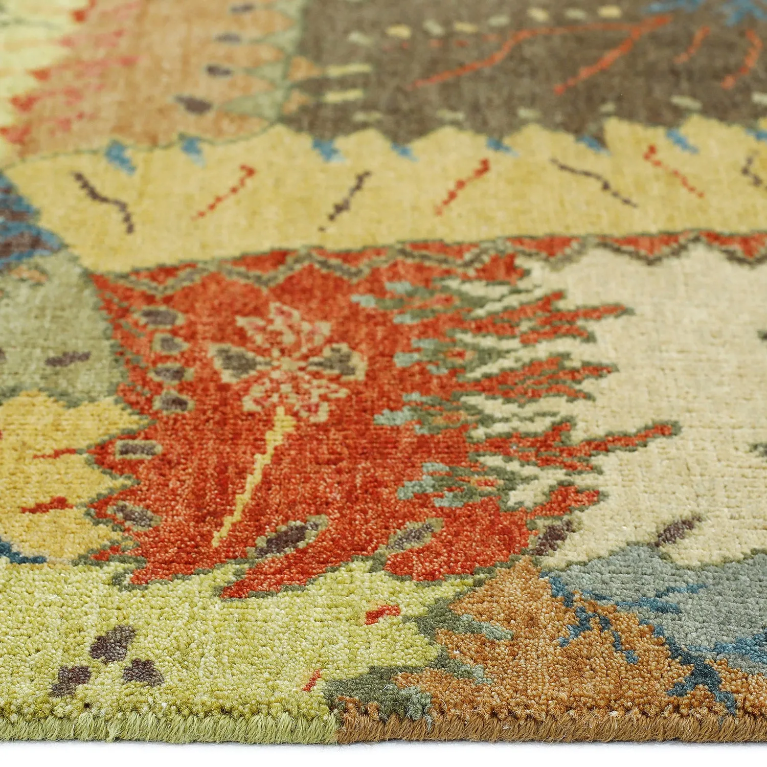 Multicolored Contemporary Wool Rug - 4'11" x 6'11"