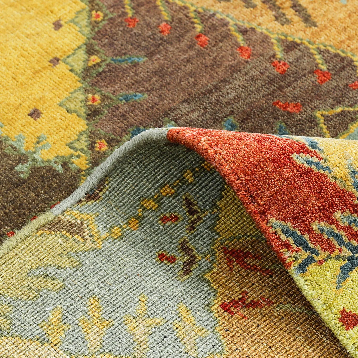 Multicolored Contemporary Wool Rug - 4'11" x 6'11"