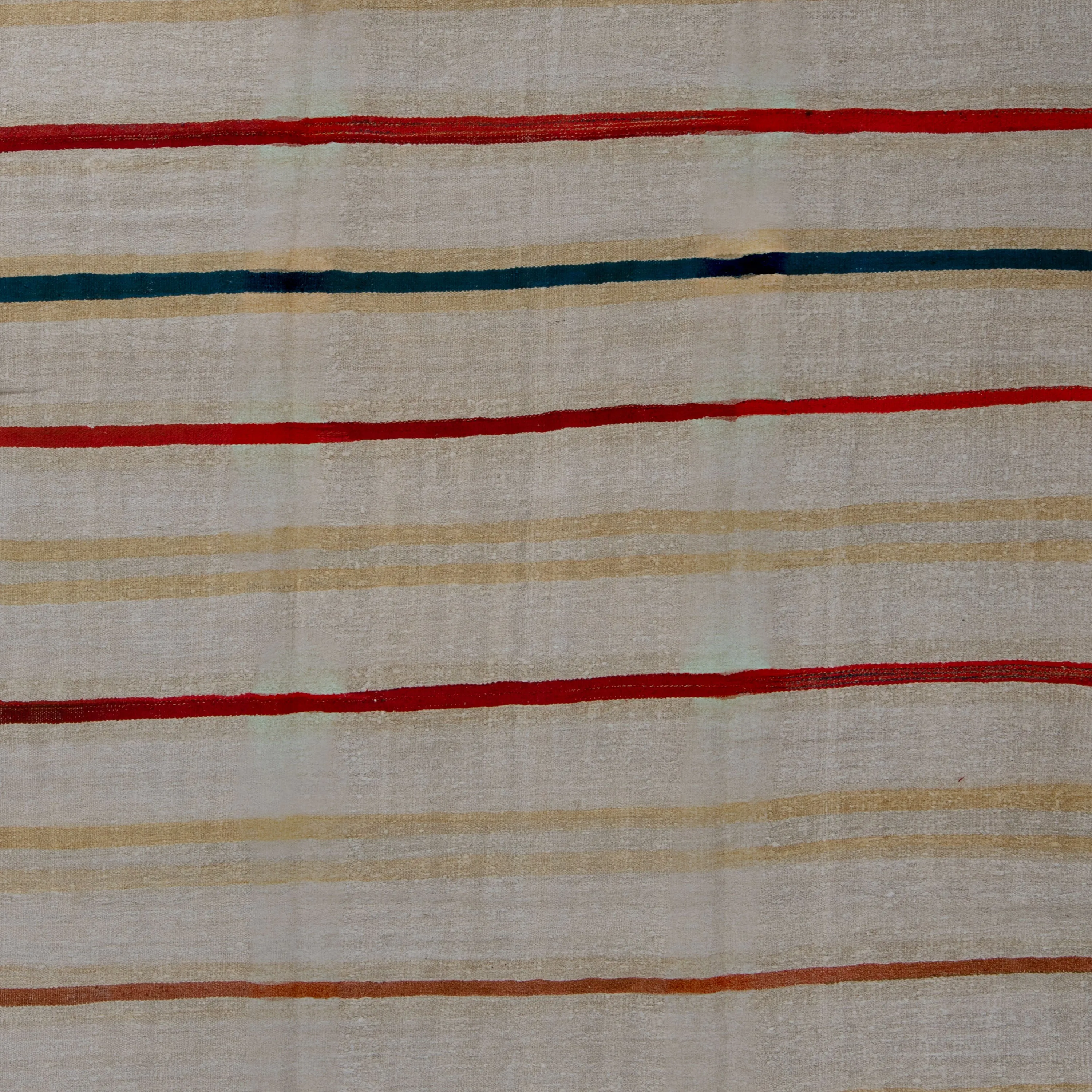 Multicolored Flatweave Wool Rug - 6'4" x 11'9"