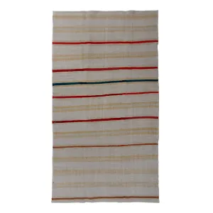 Multicolored Flatweave Wool Rug - 6'4" x 11'9"