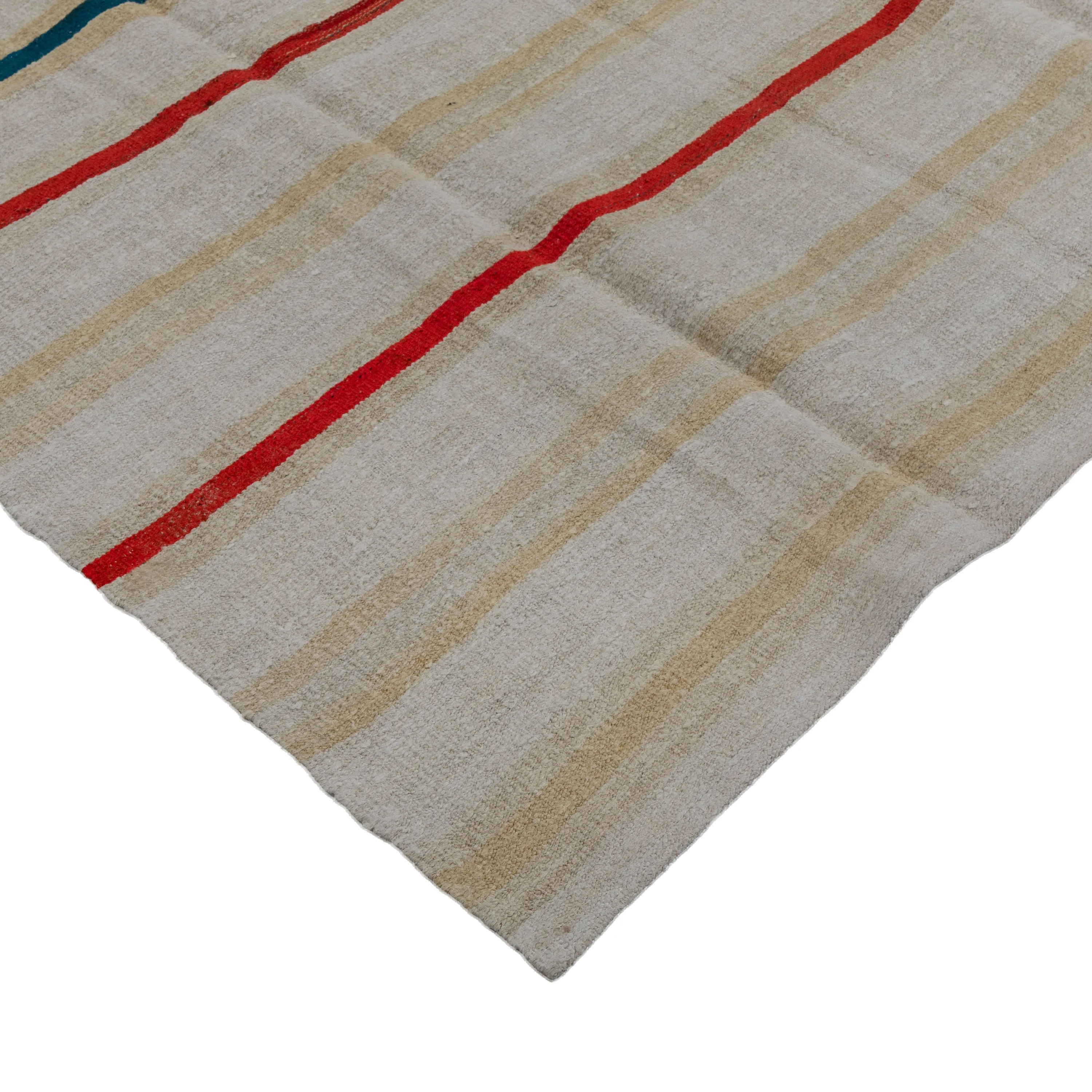 Multicolored Flatweave Wool Rug - 6'4" x 11'9"