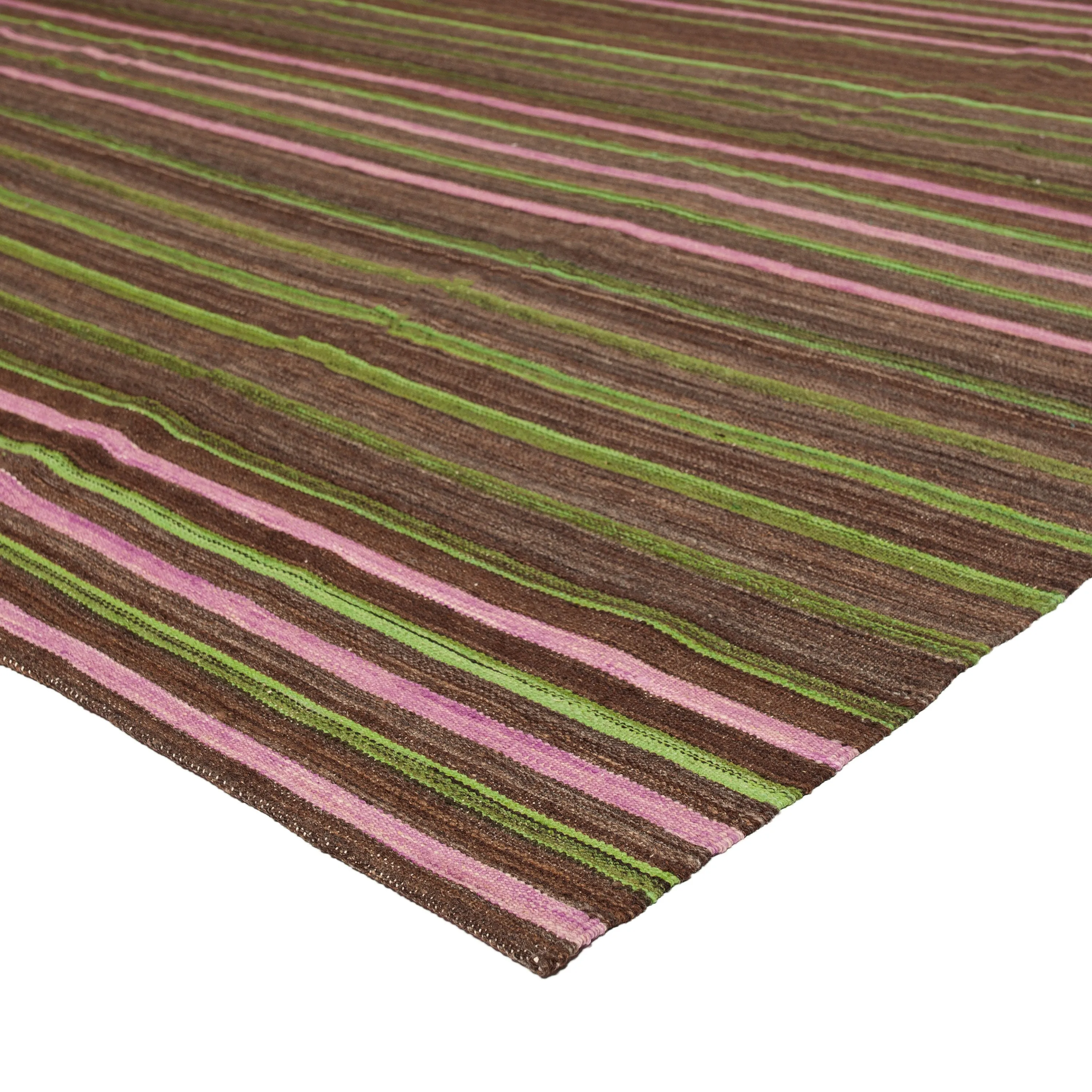 Multicolored Flatweave Wool Rug - 8'2" x 10'1"