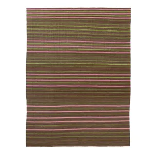 Multicolored Flatweave Wool Rug - 8'2" x 10'1"