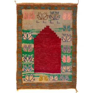 Multicolored Traditional Wool Rug - 3'4" x 4'9"