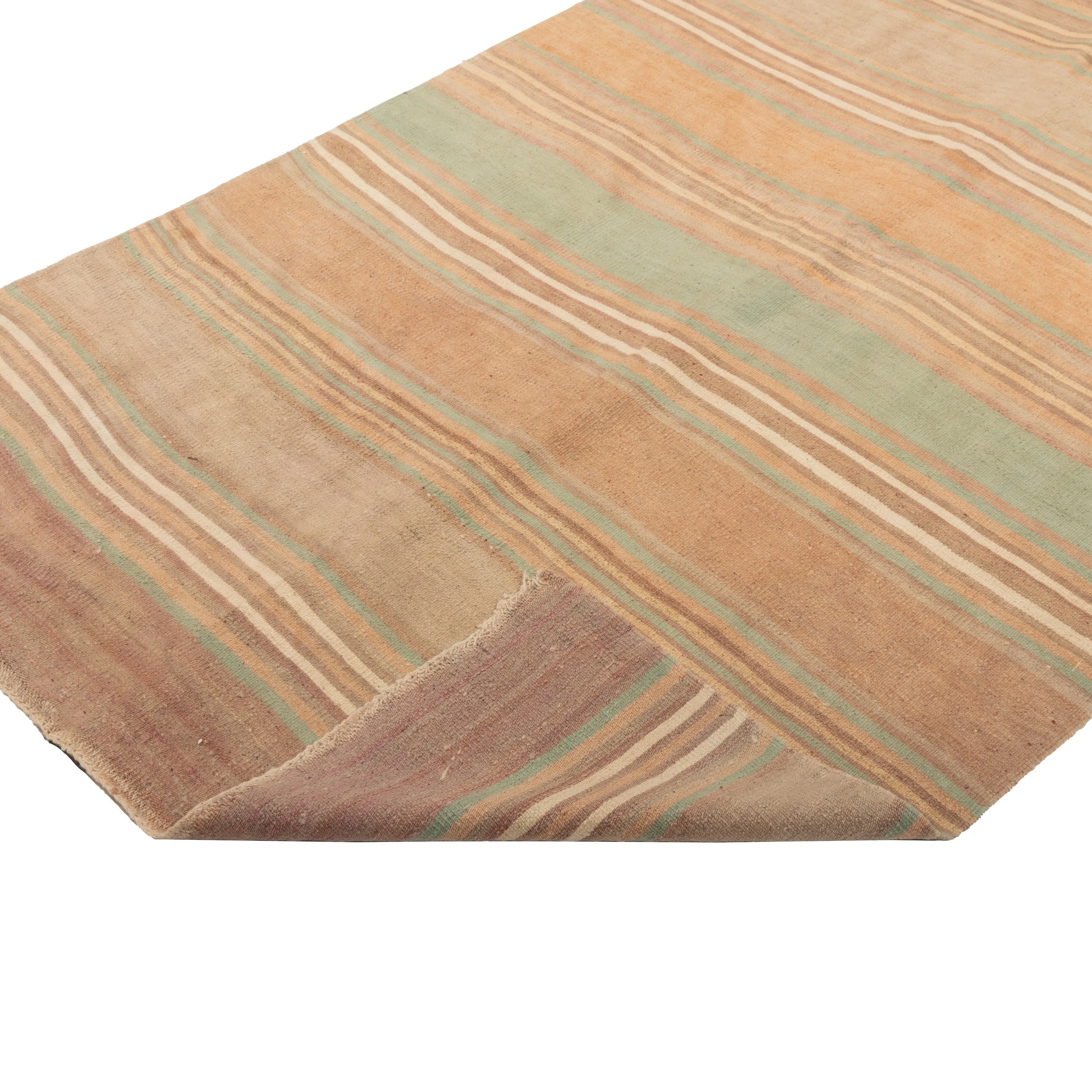 Multicolored Traditional Wool Runner - 4'1" x 19'1"