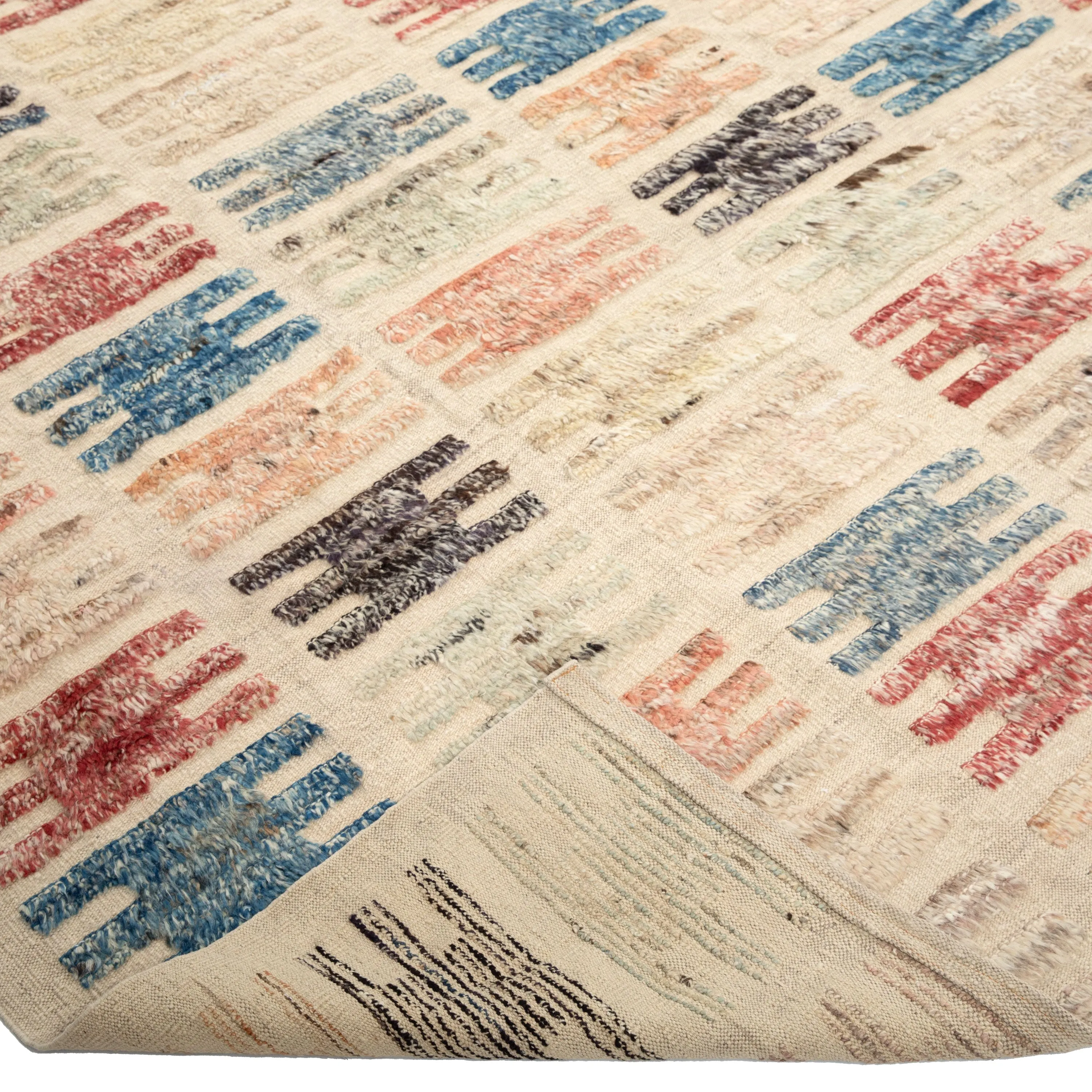 Multicolored Zameen Transitional Wool Rug - 10'3" x 14'7"