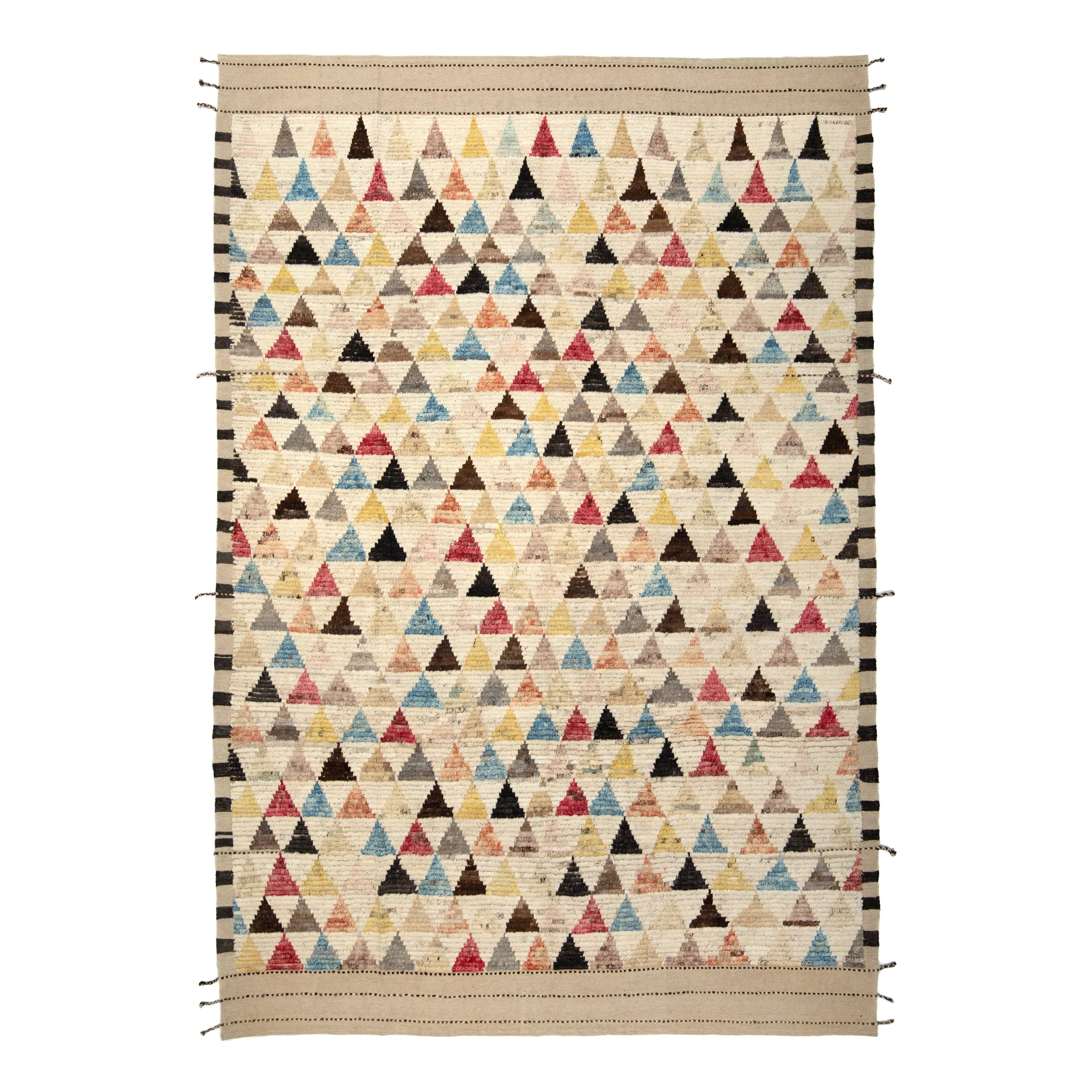 Multicolored Zameen Transitional Wool Rug - 8'8" x 12'1"
