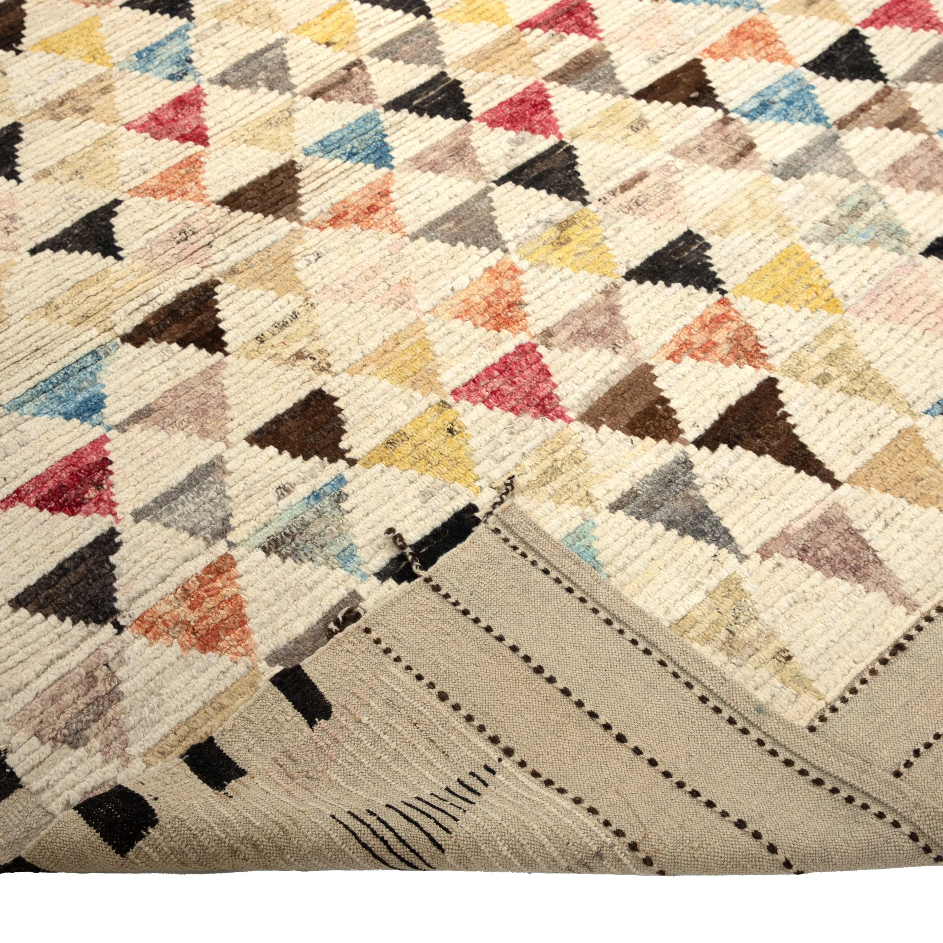 Multicolored Zameen Transitional Wool Rug - 8'8" x 12'1"