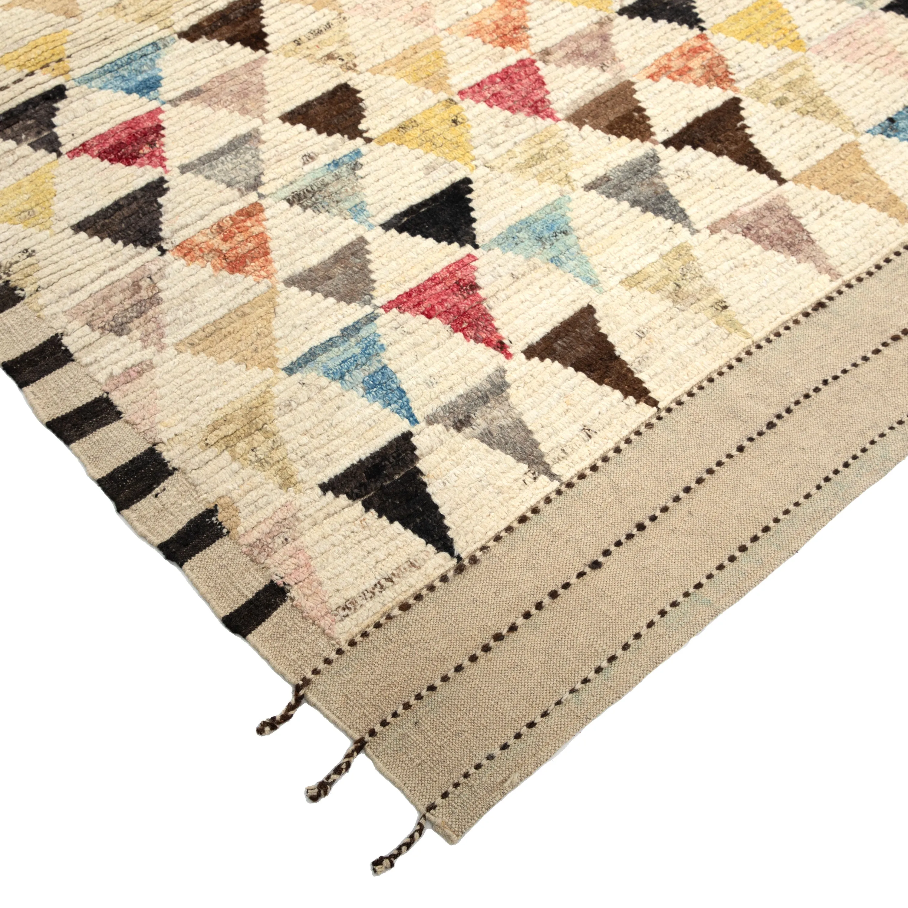 Multicolored Zameen Transitional Wool Rug - 8'8" x 12'1"
