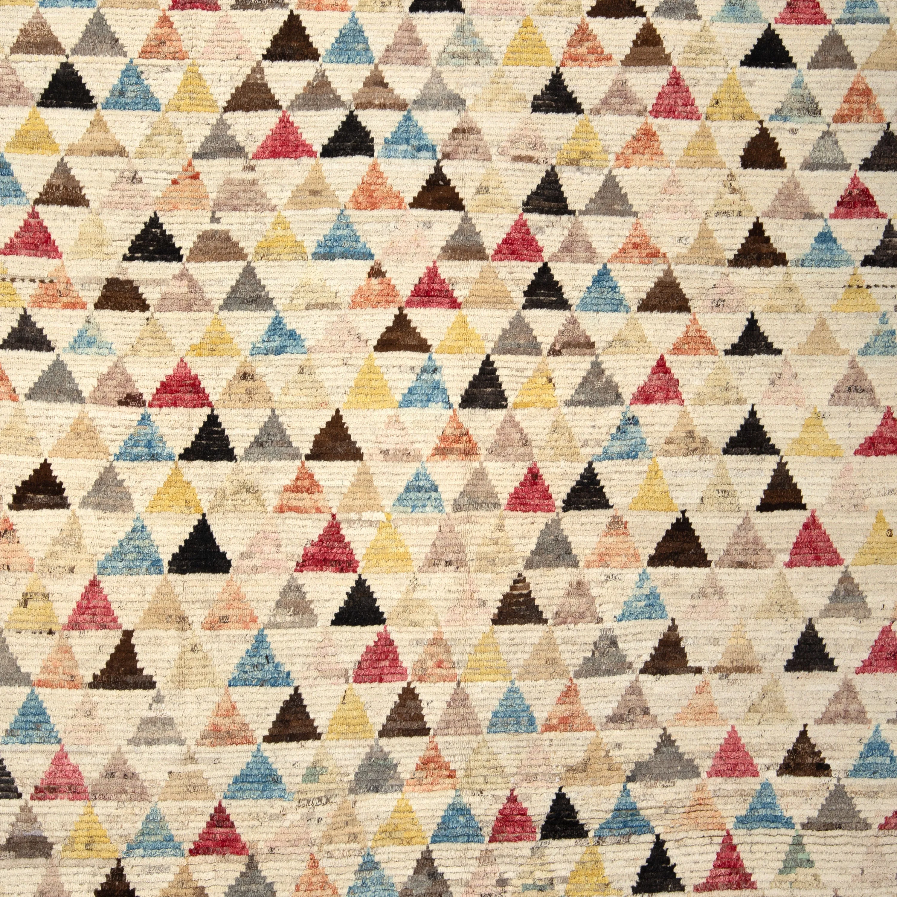 Multicolored Zameen Transitional Wool Rug - 8'8" x 12'1"