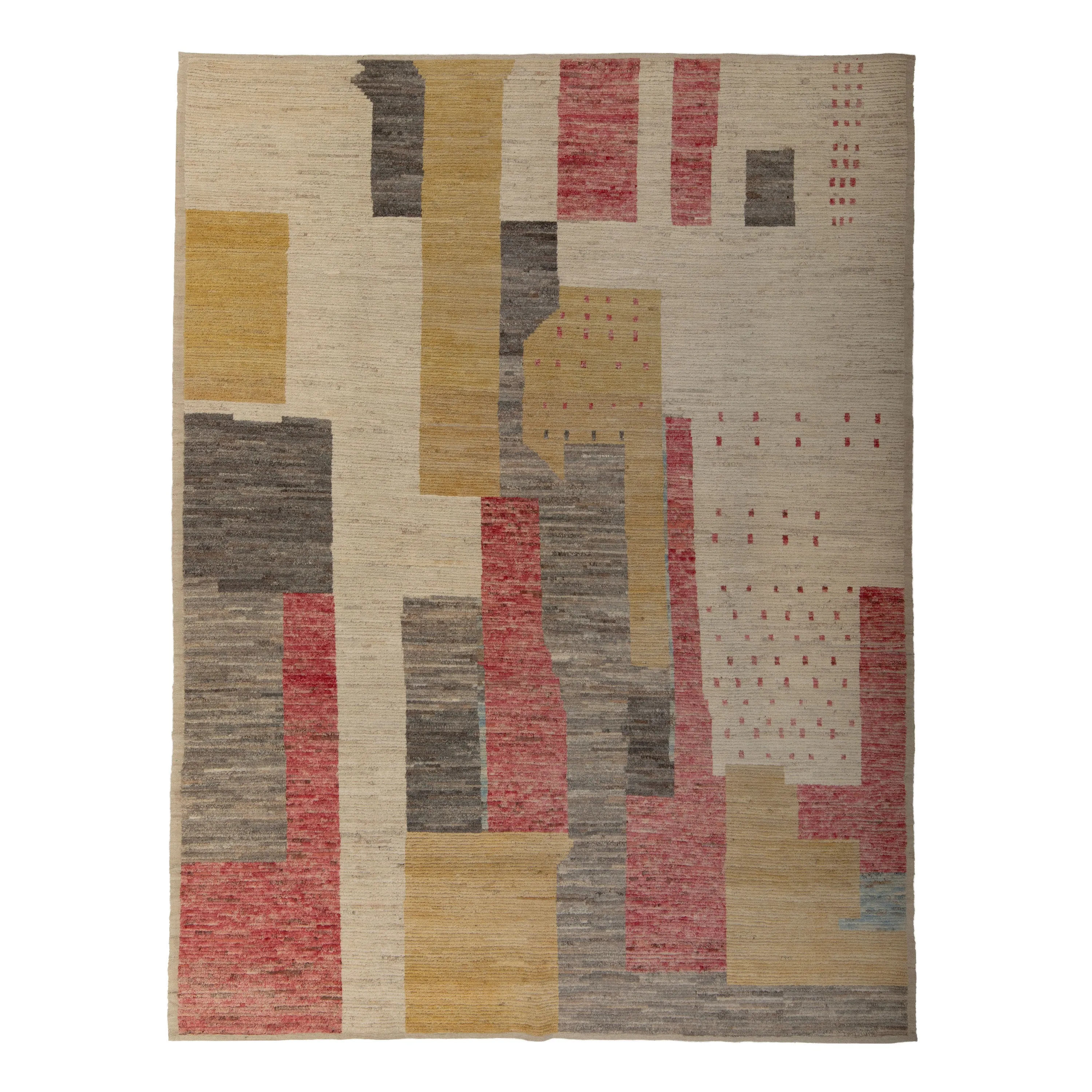Mutlicolored Zameen Transitional Wool Rug- 9'2" x 12'2"
