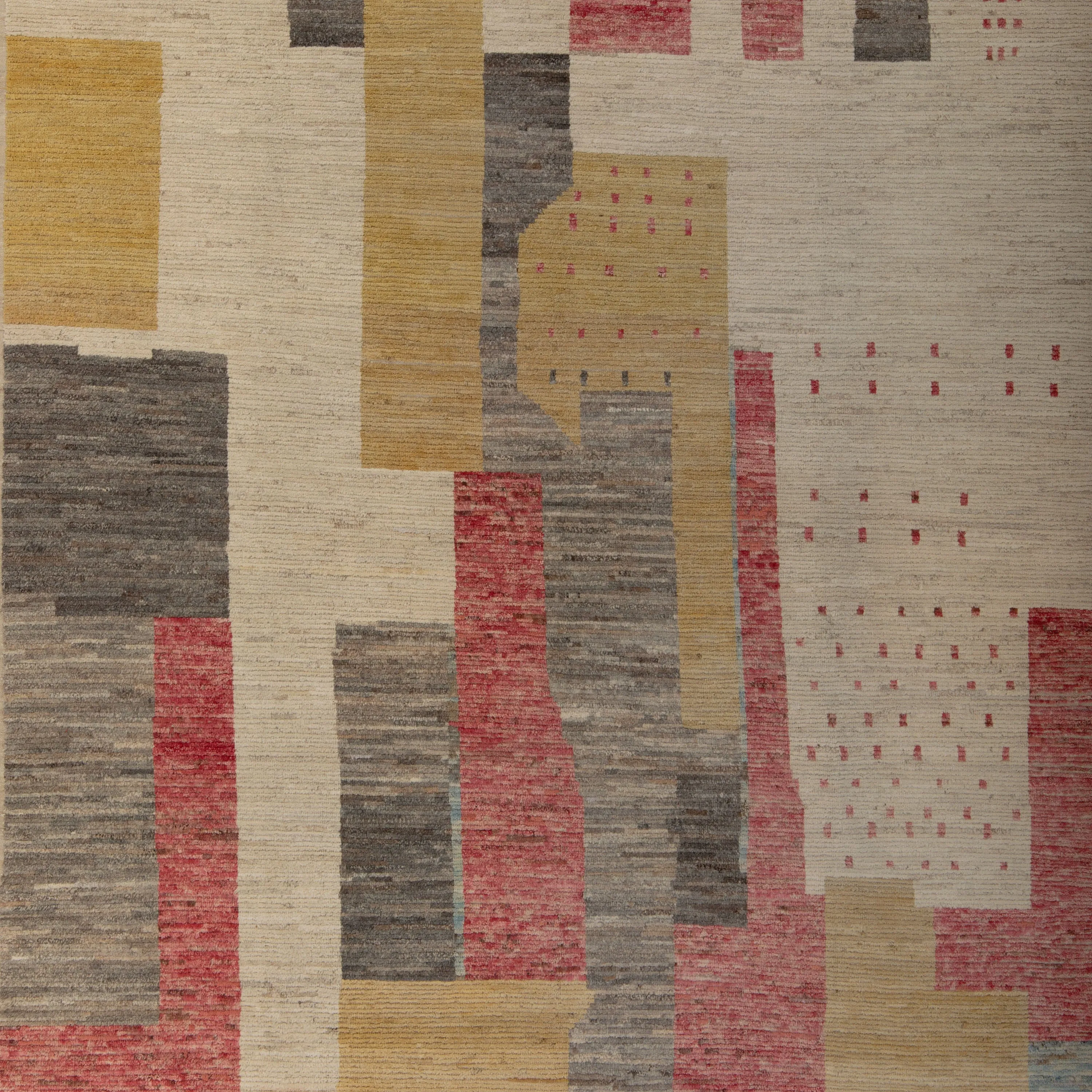 Mutlicolored Zameen Transitional Wool Rug- 9'2" x 12'2"