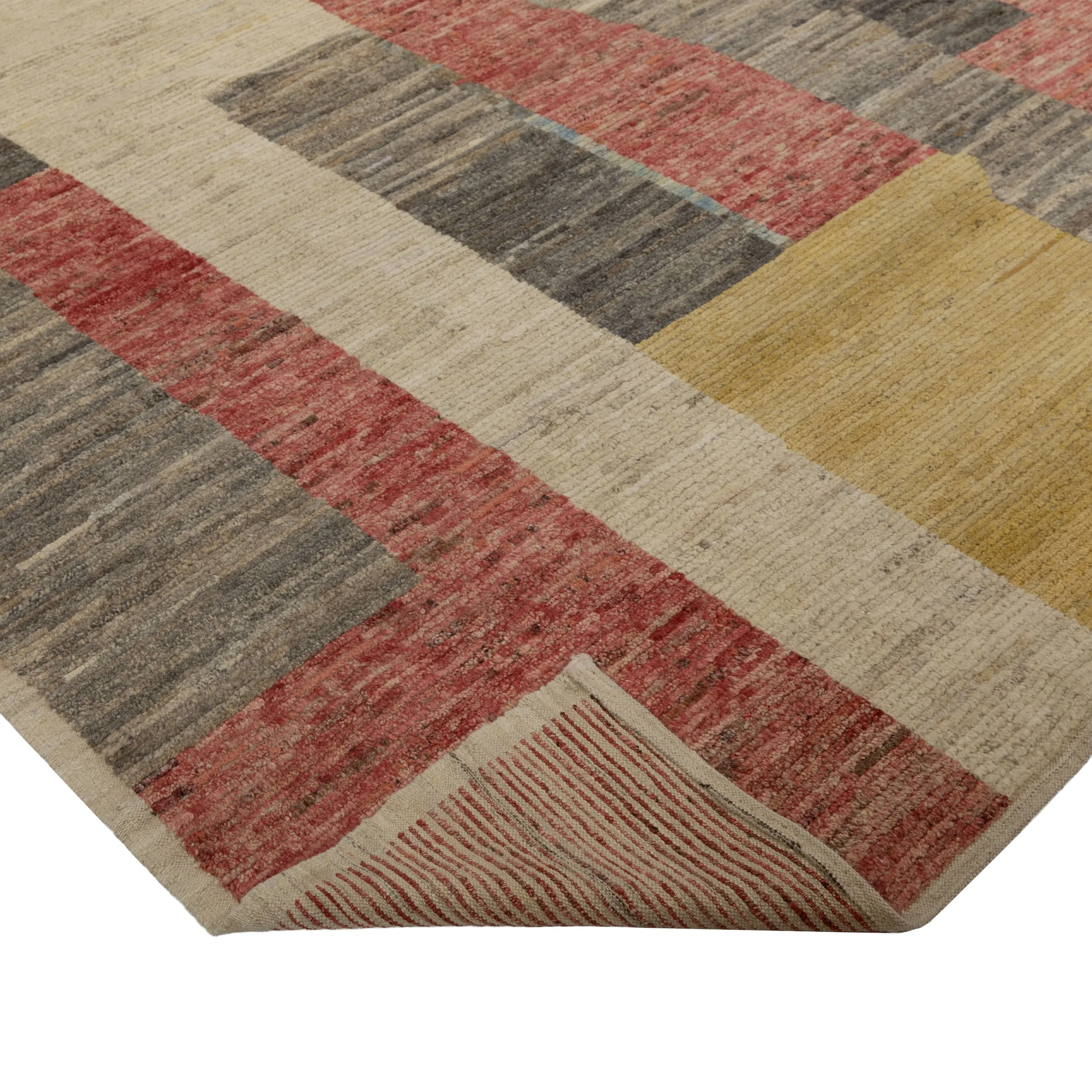 Mutlicolored Zameen Transitional Wool Rug- 9'2" x 12'2"