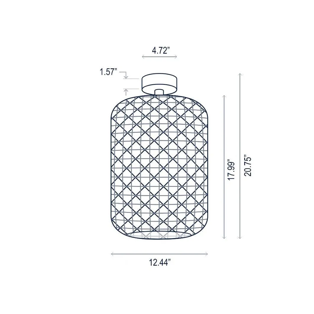 Nans Outdoor LED Semi Flush Mount