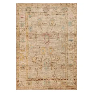 Natural Zameen Traditional Wool Rug - 6'11" X 9'9"