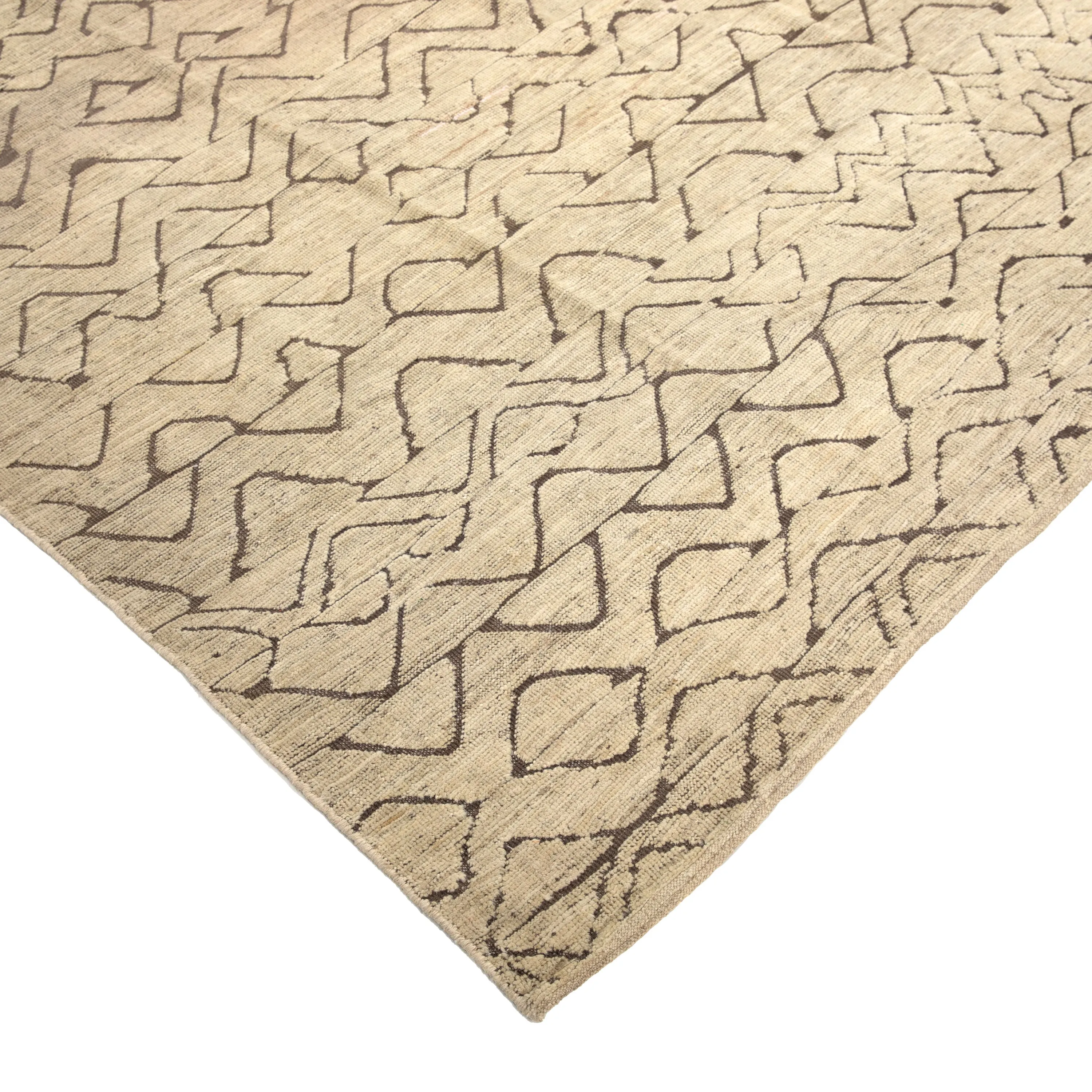 Natural Zameen Transitional Wool Rug - 9'4" x 12'3"