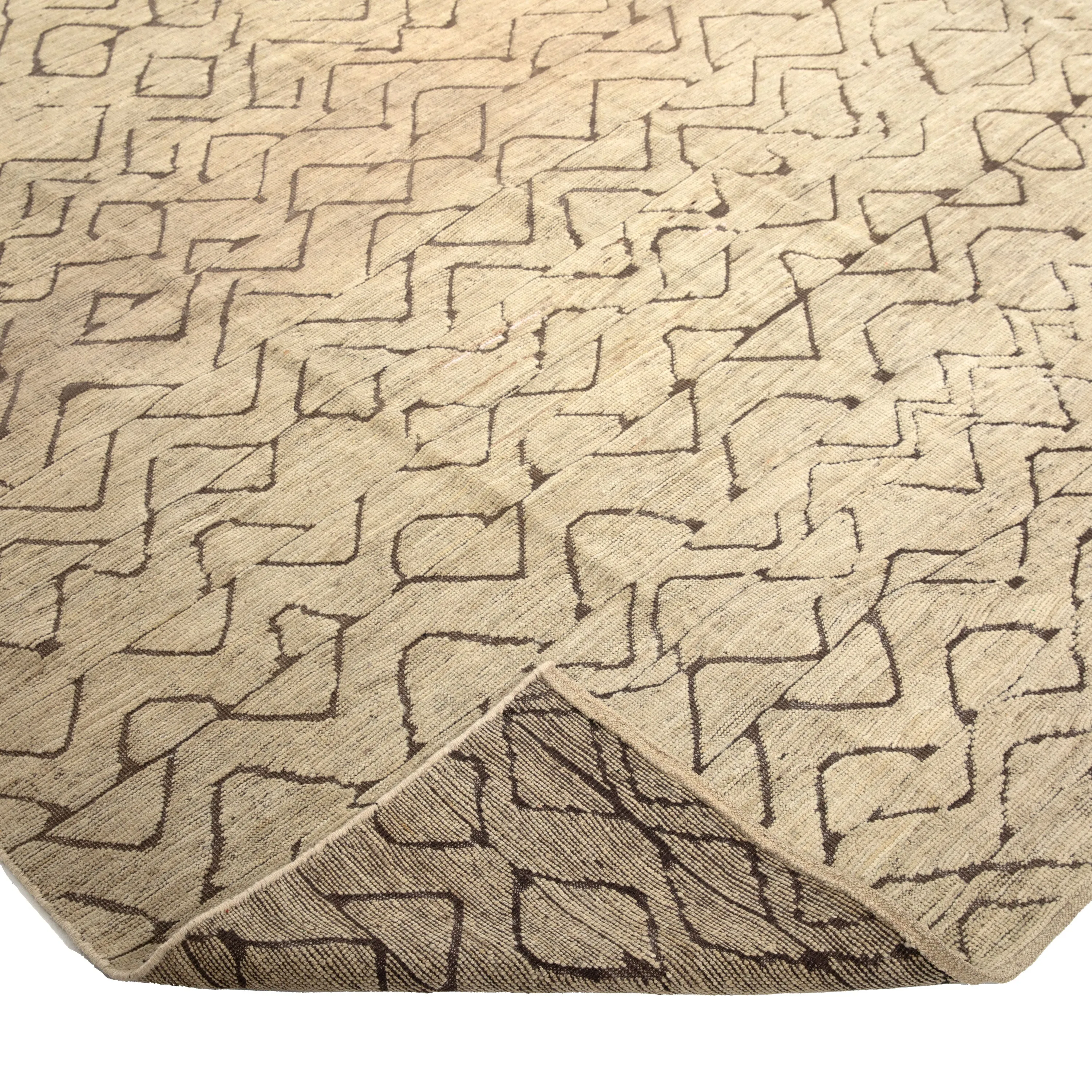 Natural Zameen Transitional Wool Rug - 9'4" x 12'3"