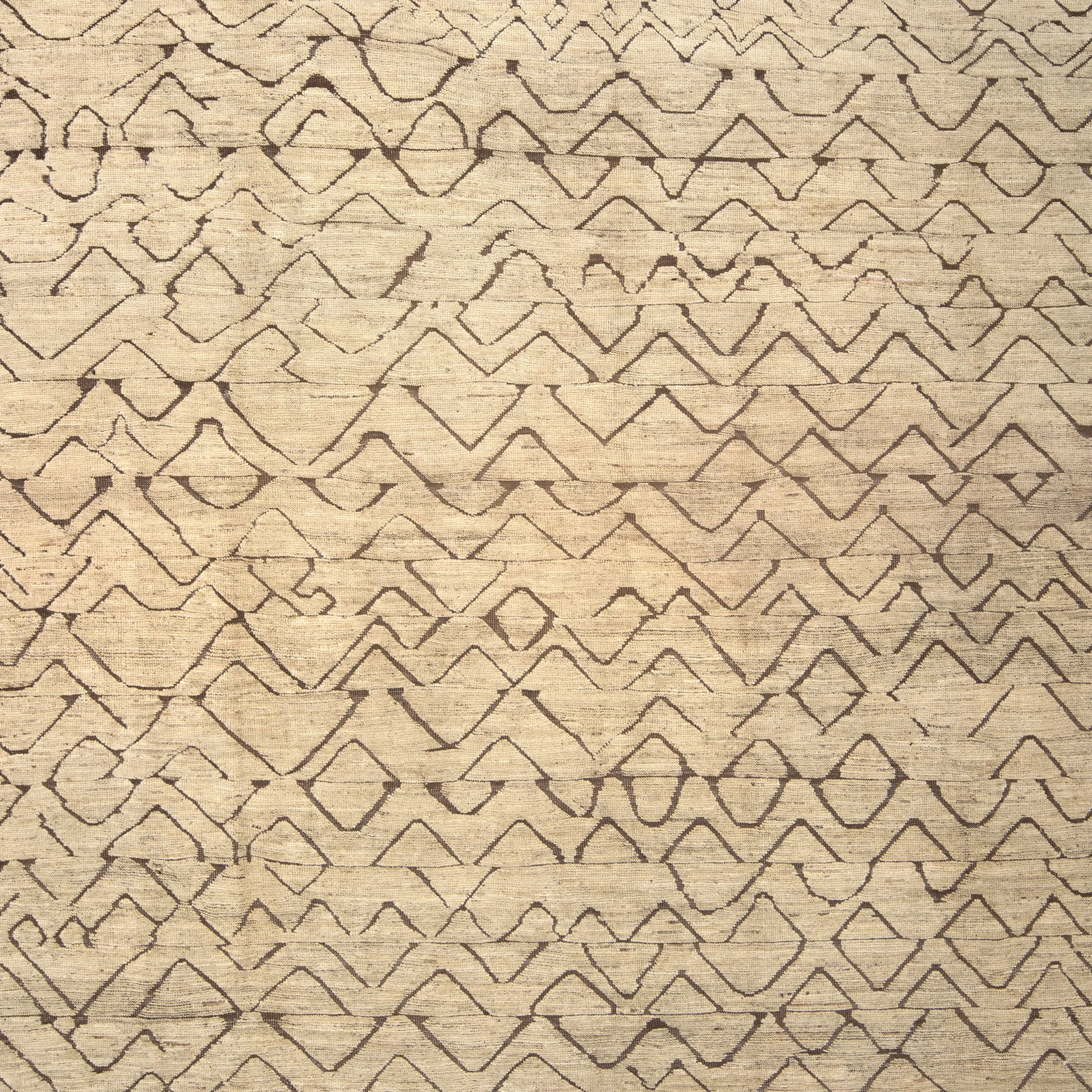 Natural Zameen Transitional Wool Rug - 9'4" x 12'3"
