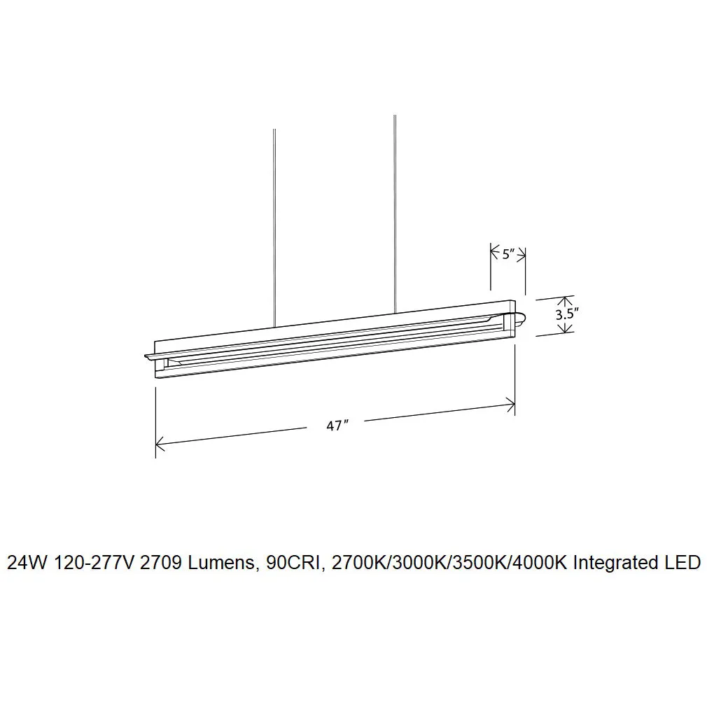 Nubis Linear Split Canopy LED Pendant Light