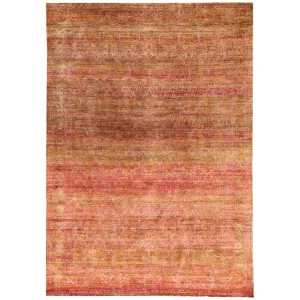 Orange Alchemy Transitional Silk Rug - 9'9" x 14'