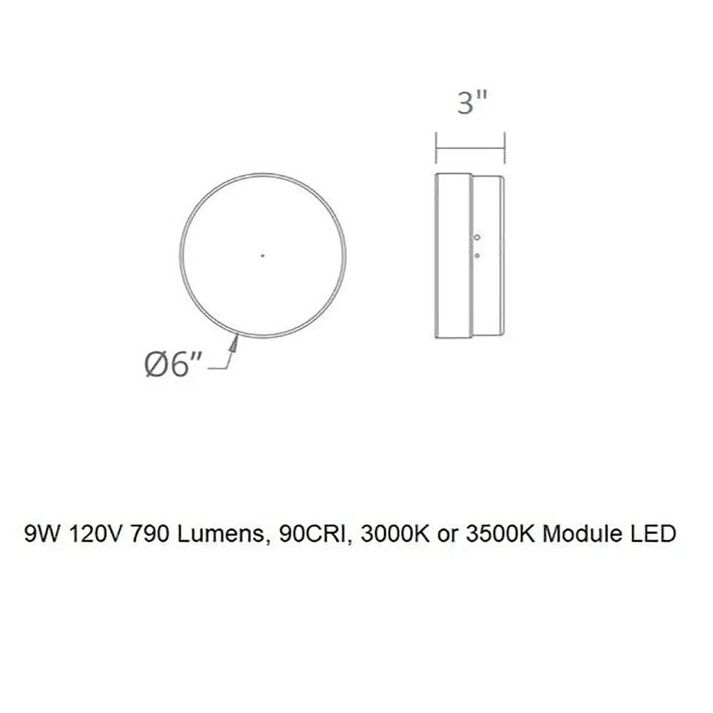 Pi LED Round Flush Mount