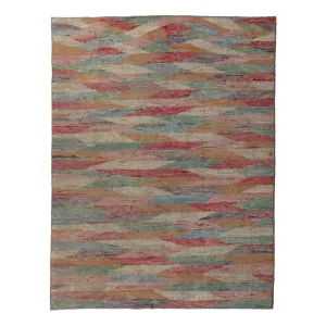 Pink Zameen Transitional Wool Rug - 9'3" x 12'3"