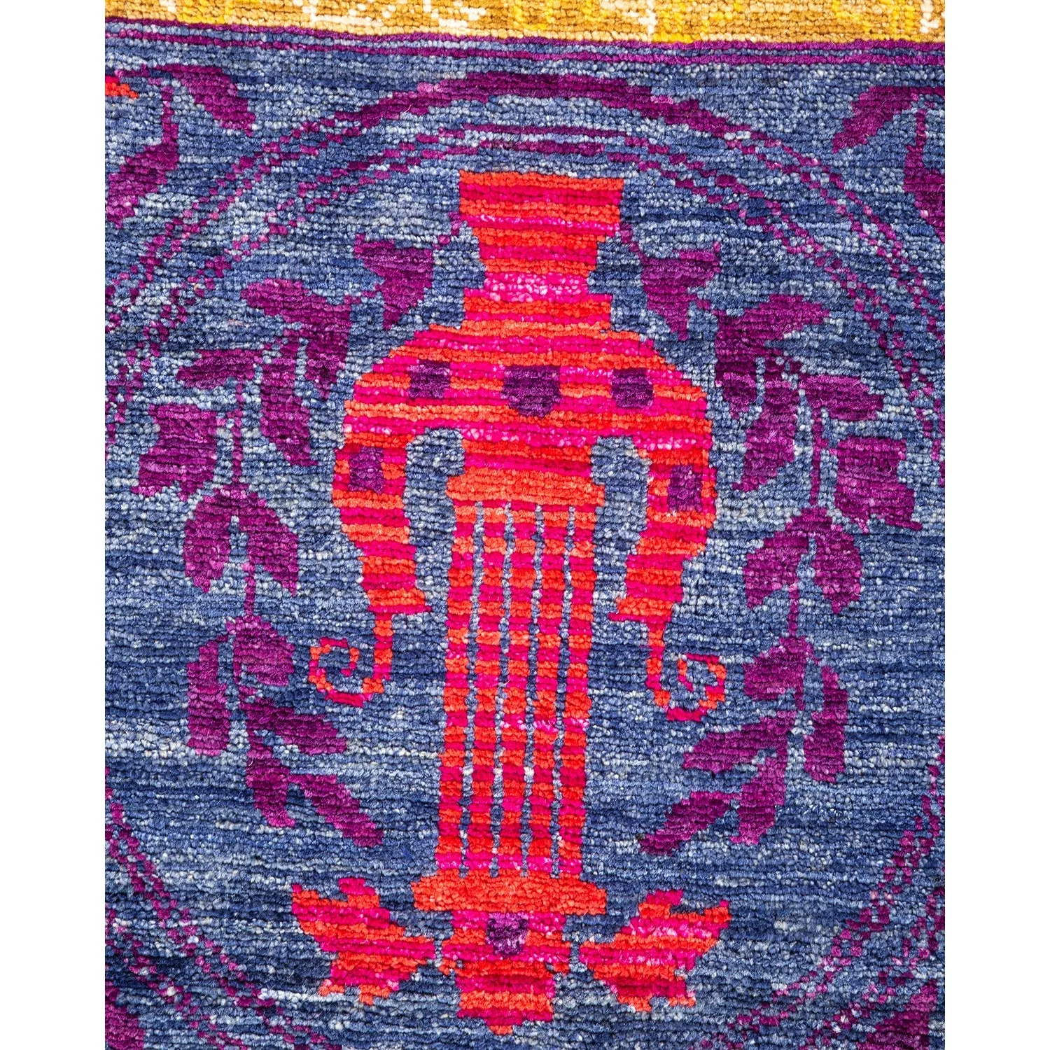 Purple Transitional Wool Rug - 8'10" x 11'10"