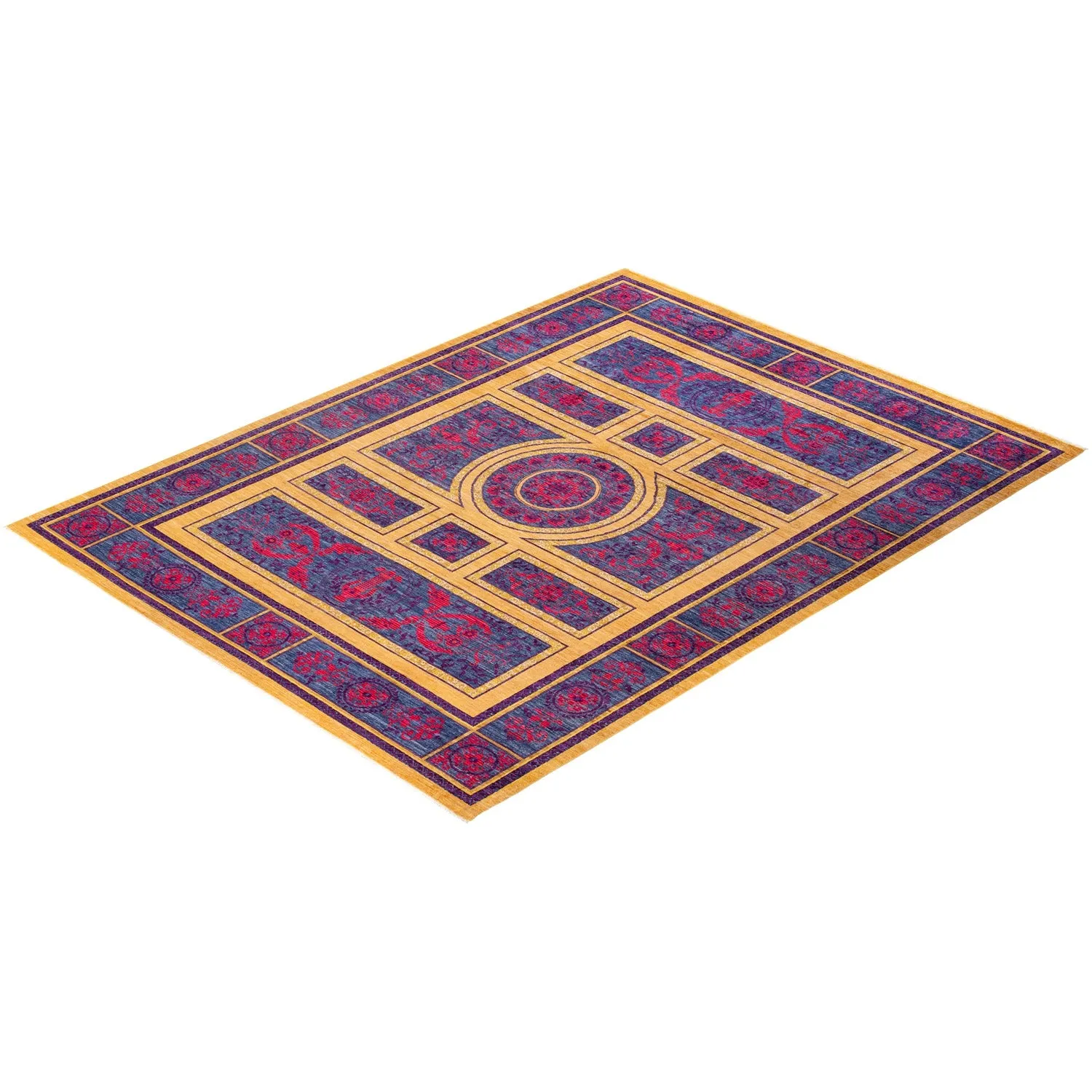 Purple Transitional Wool Rug - 8'10" x 11'10"