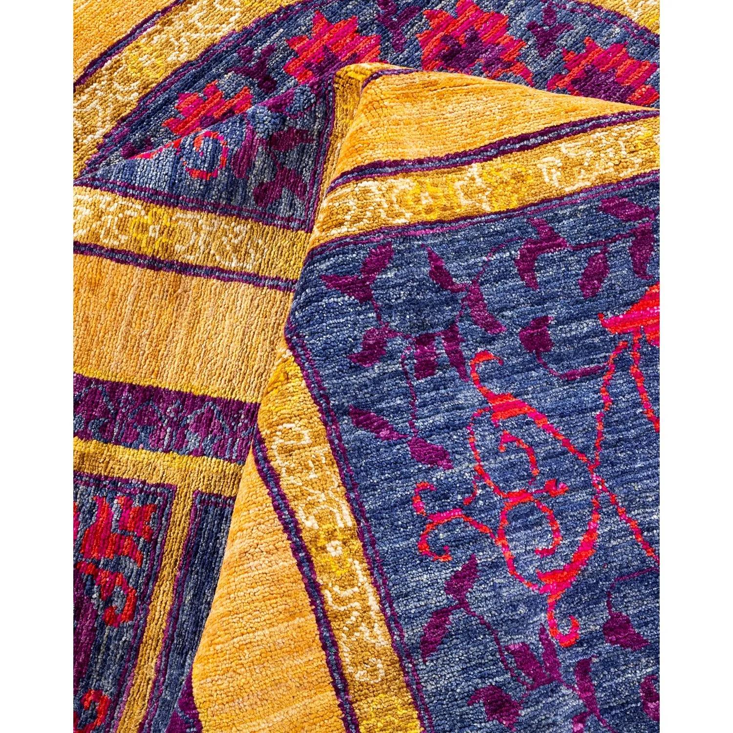Purple Transitional Wool Rug - 8'10" x 11'10"