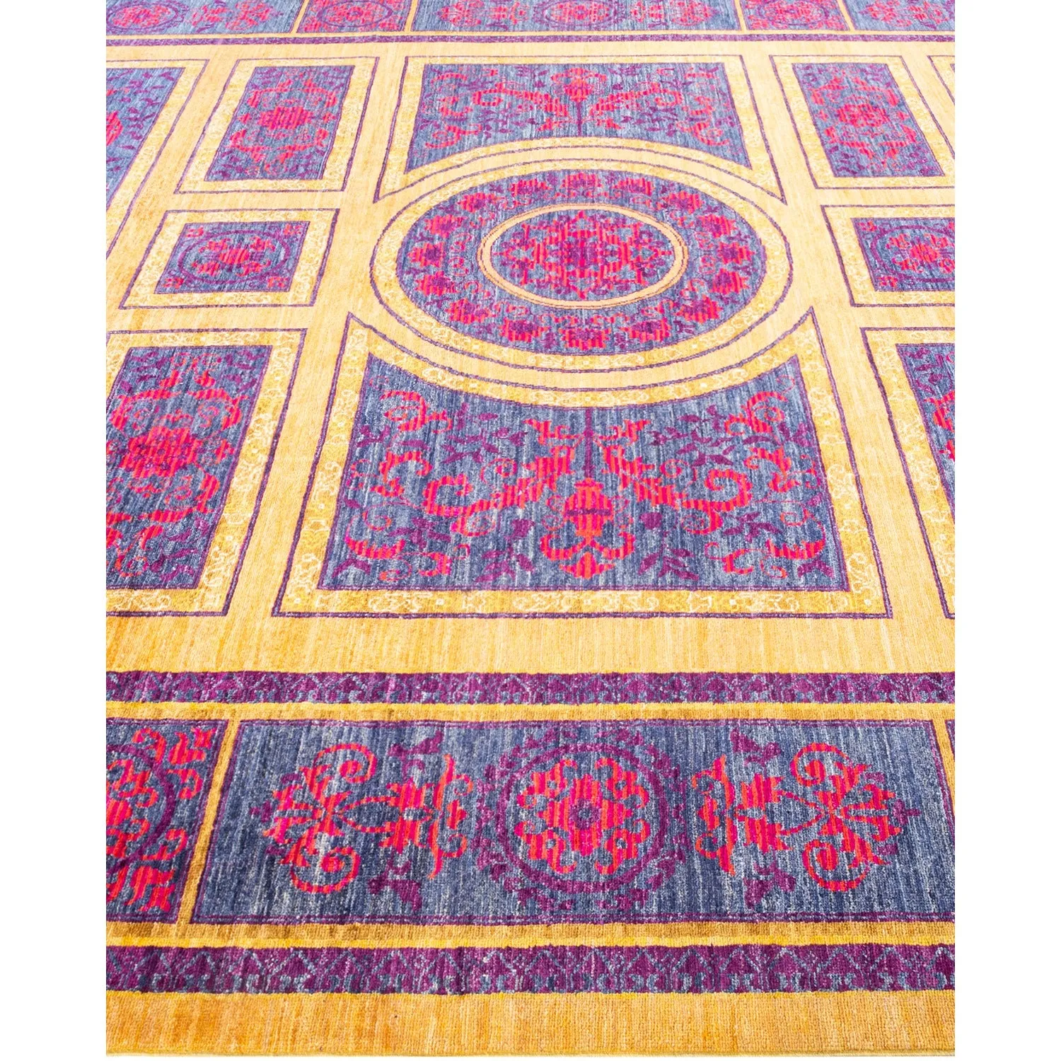 Purple Transitional Wool Rug - 8'10" x 11'10"